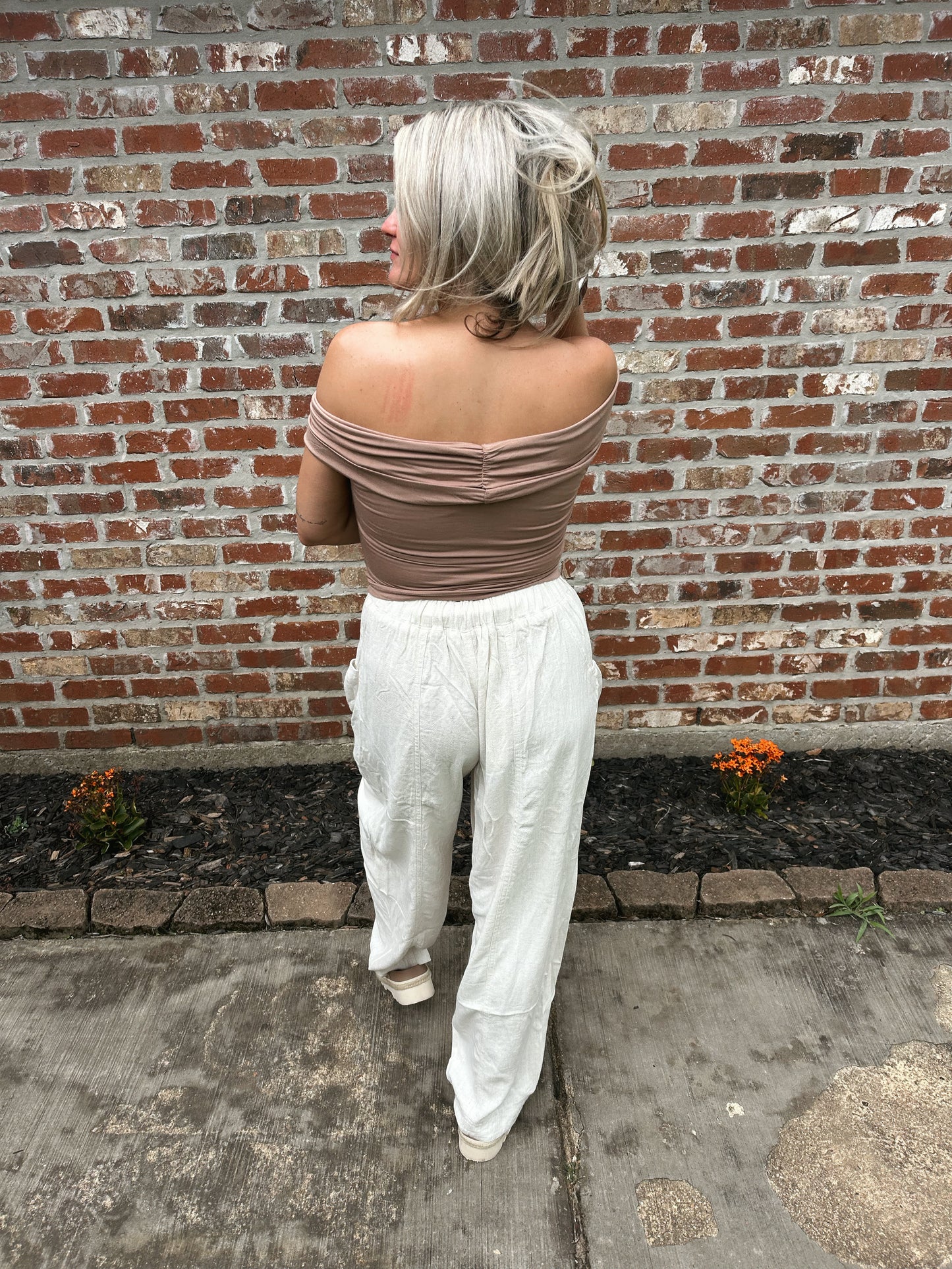 Linen Barrel Pants