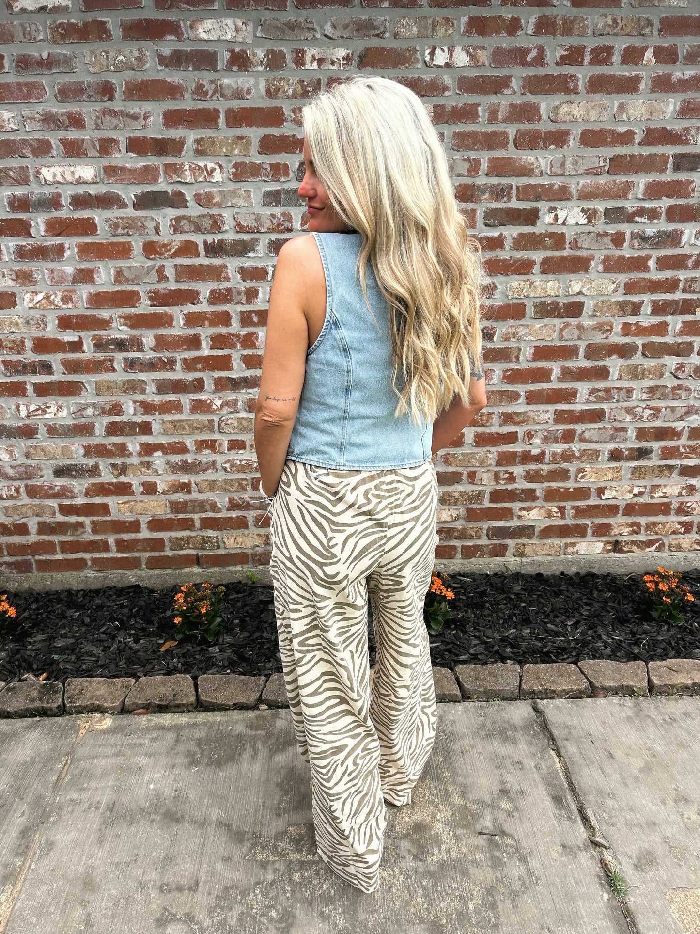 Giddy Up Denim Tie Vest