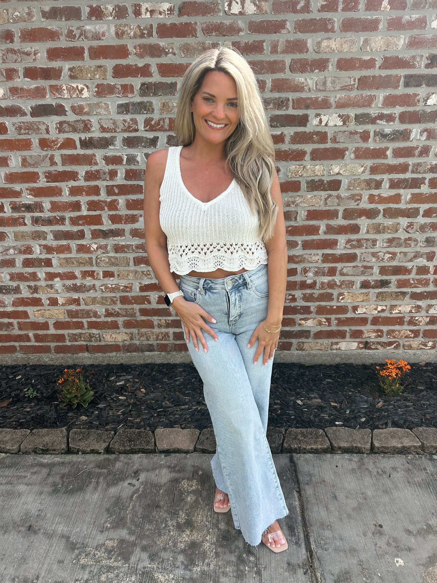 Embellished Sweater Tank