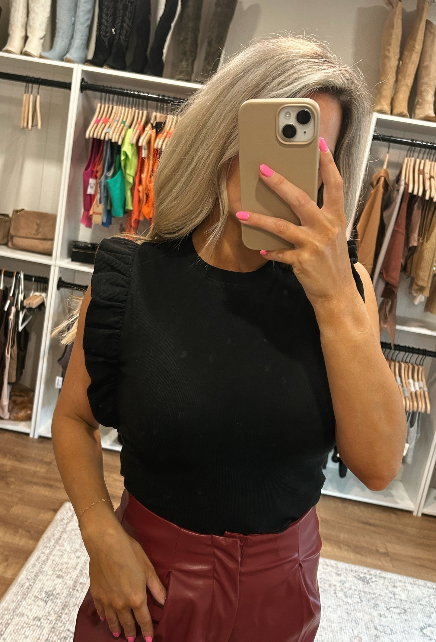 Game Day Ruffle Sleeve Top