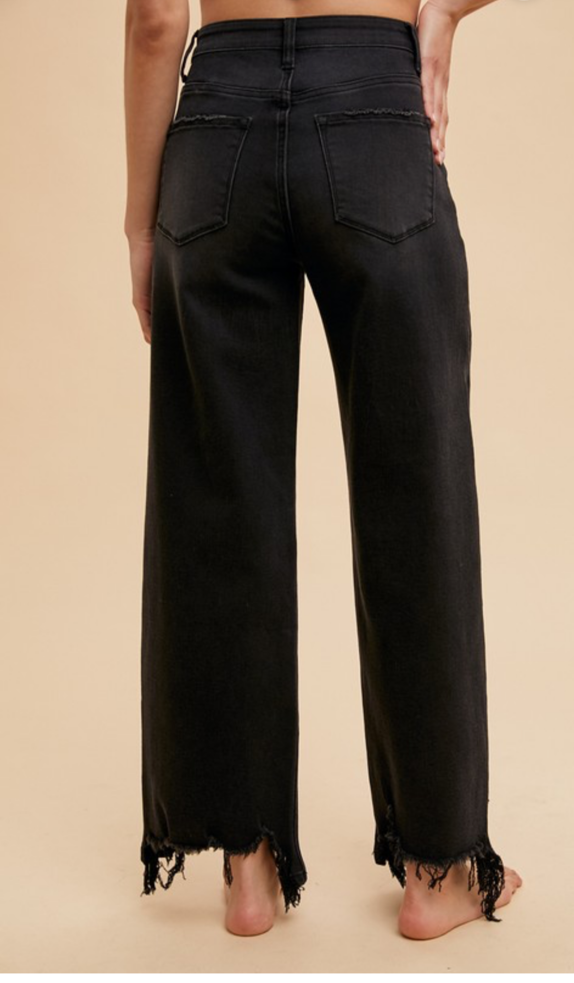 Annie Straight Leg Jeans-BLACK