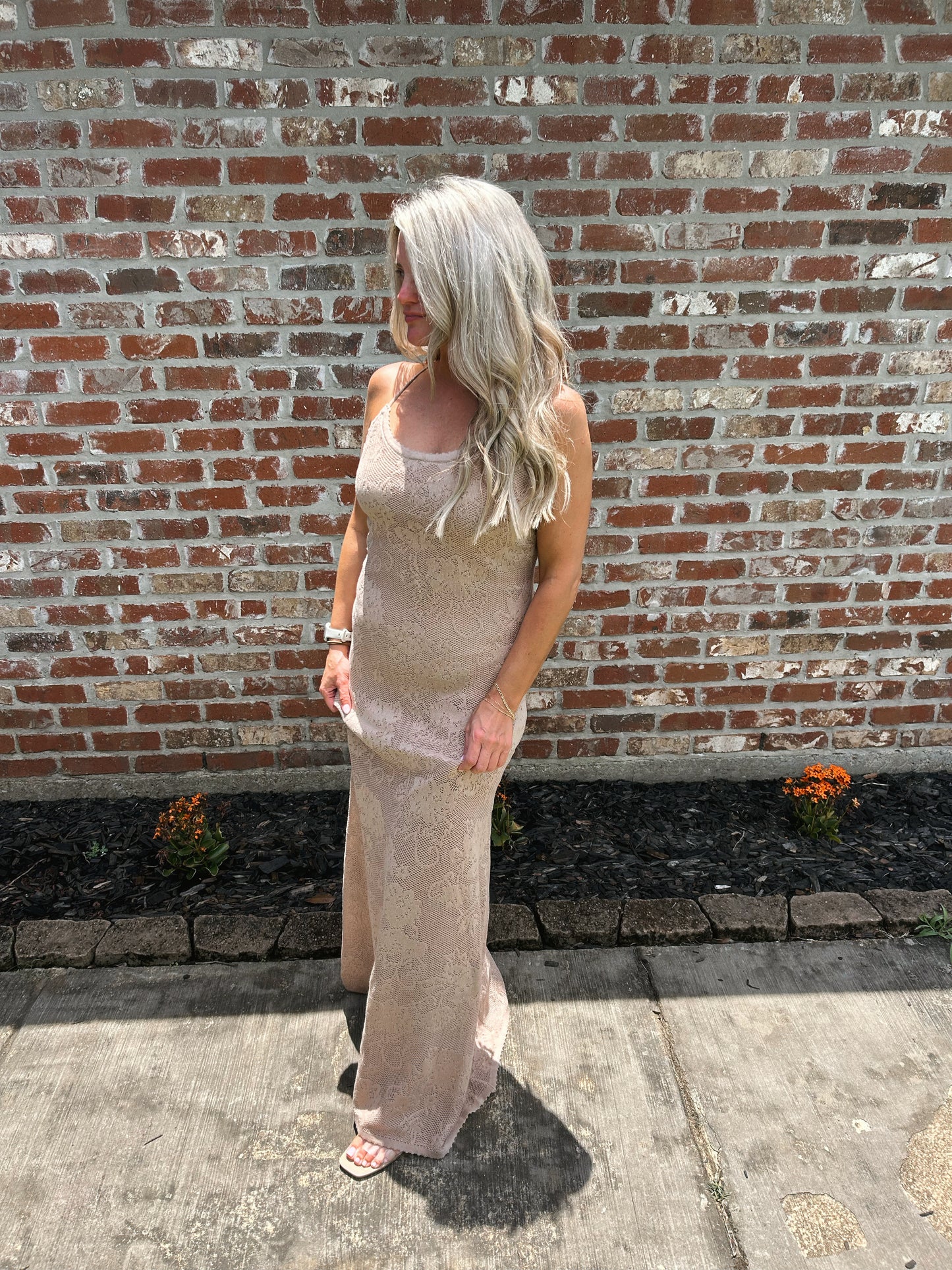 Palms Maxi Dress- Taupe