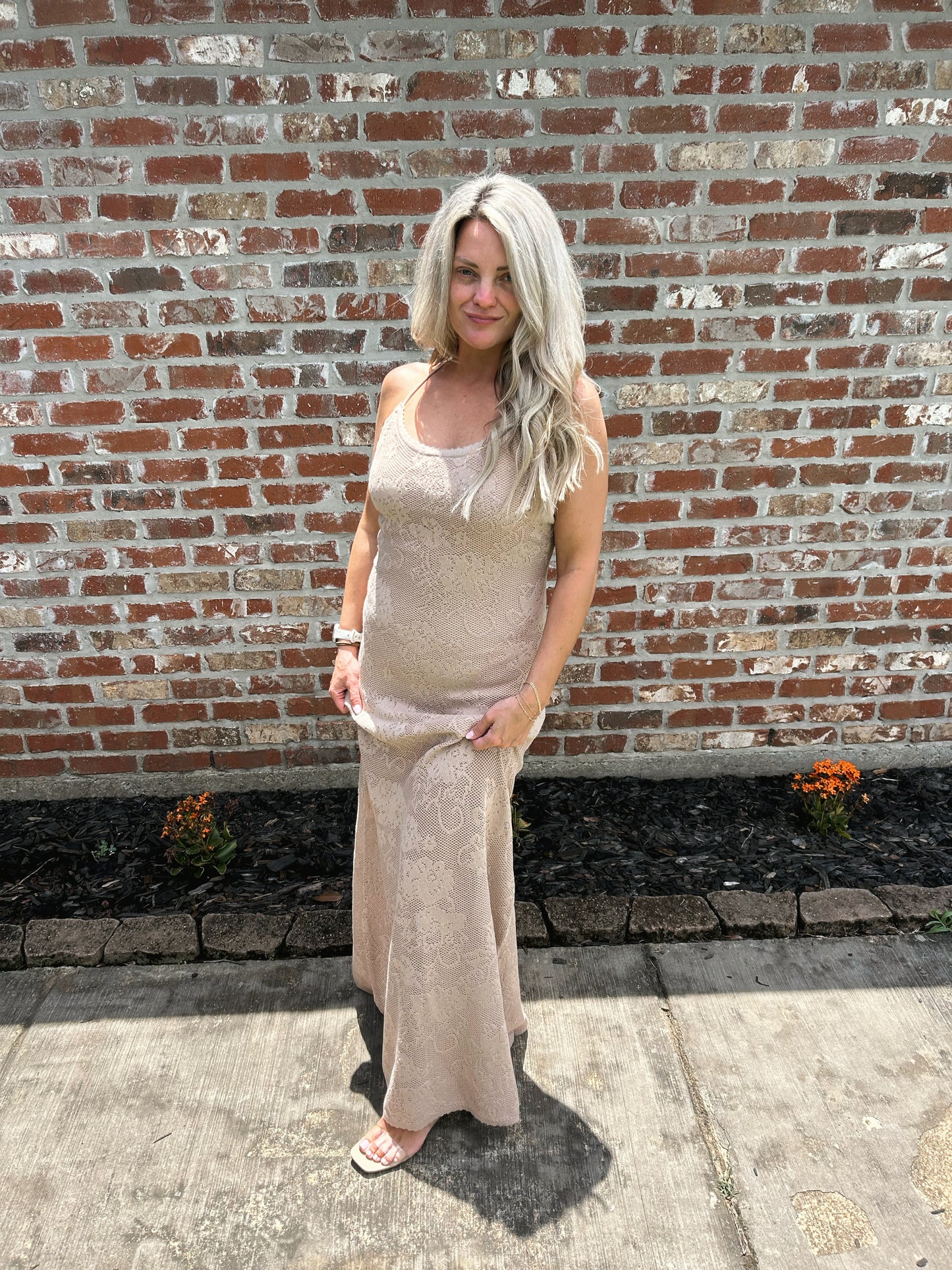 Palms Maxi Dress- Taupe