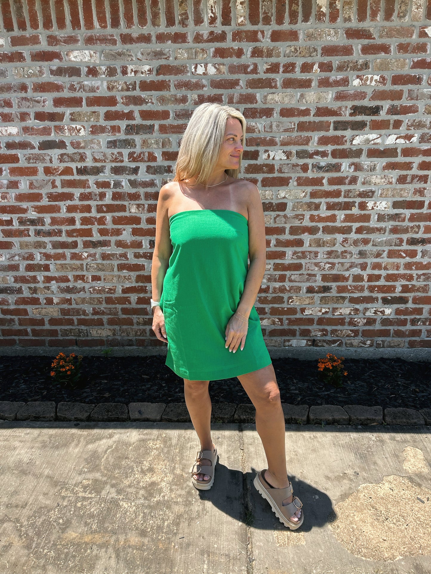 Sunwashed Linen Dress