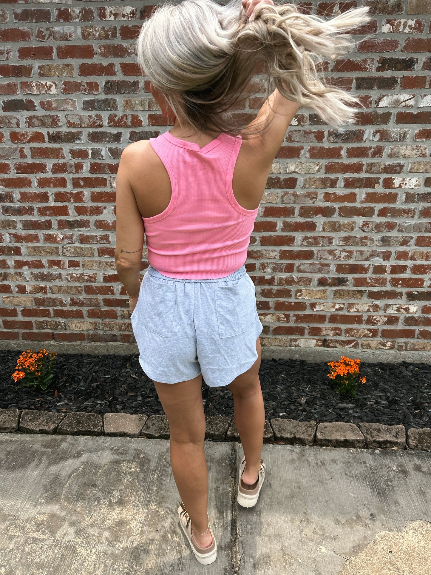 Dolphin Hem Cotton Shorts