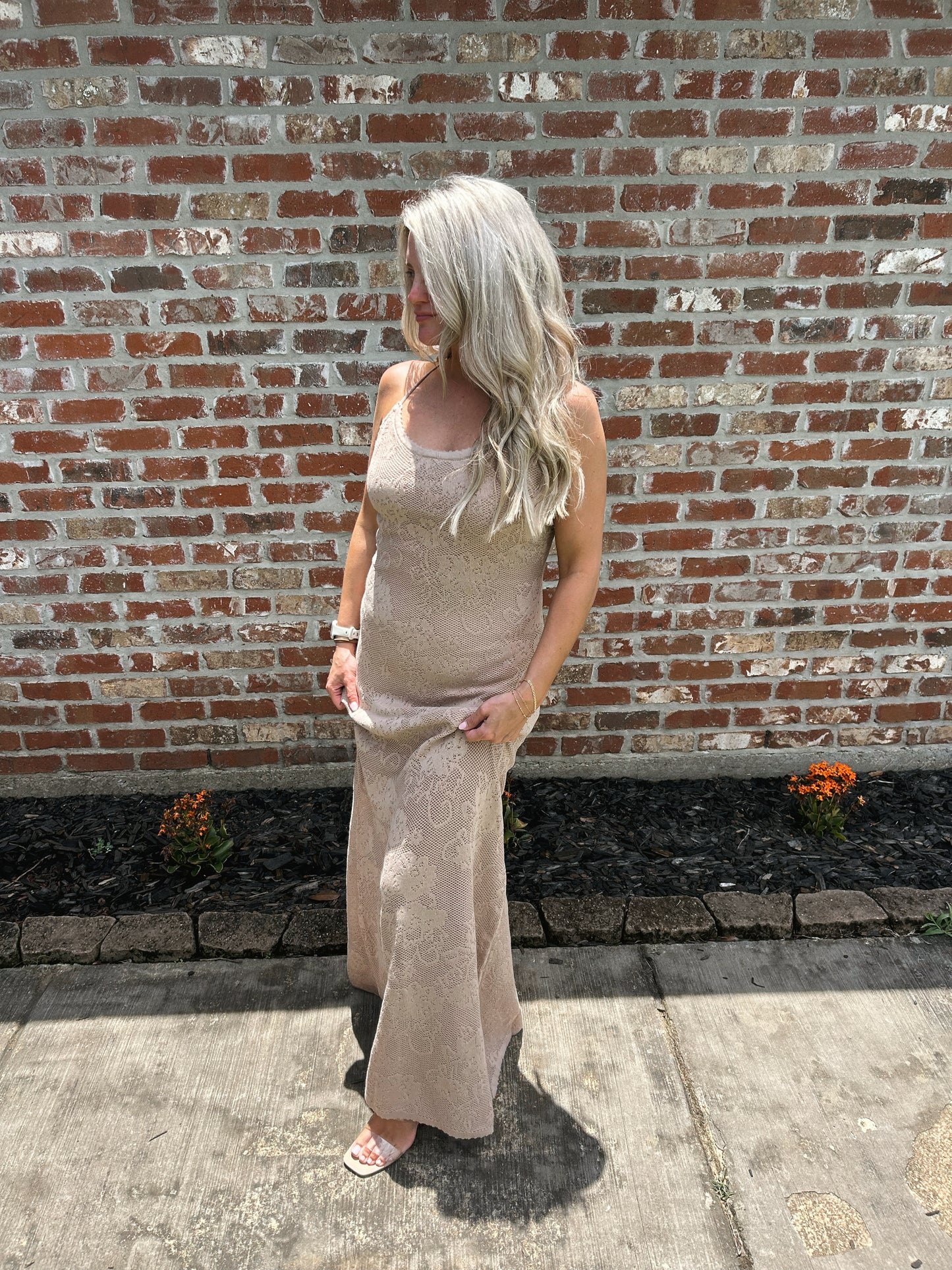 Palms Maxi Dress- Taupe