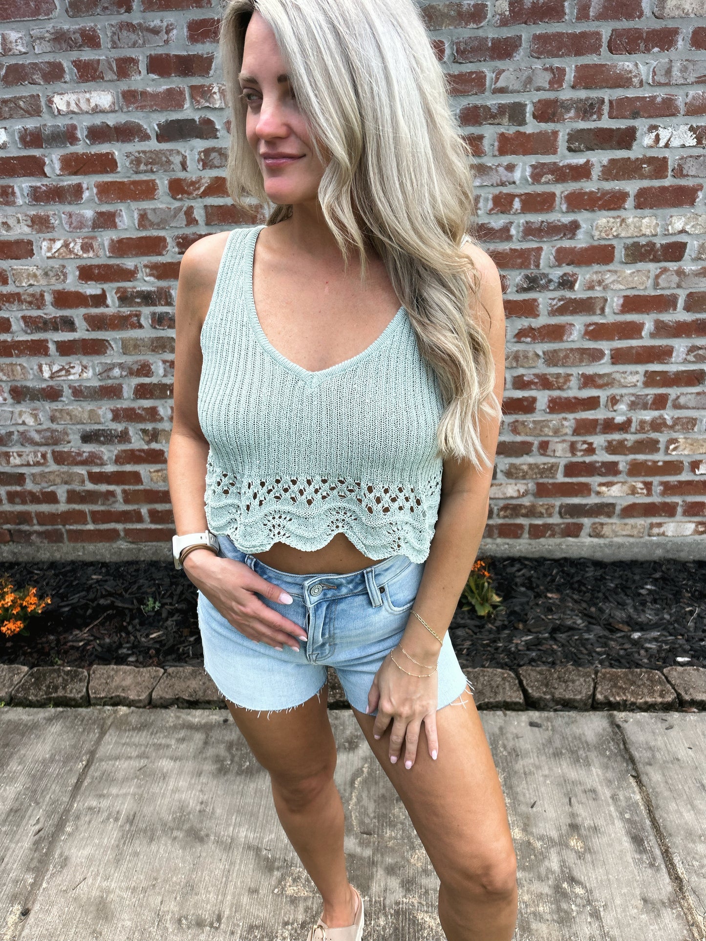 Embellished Sweater Tank