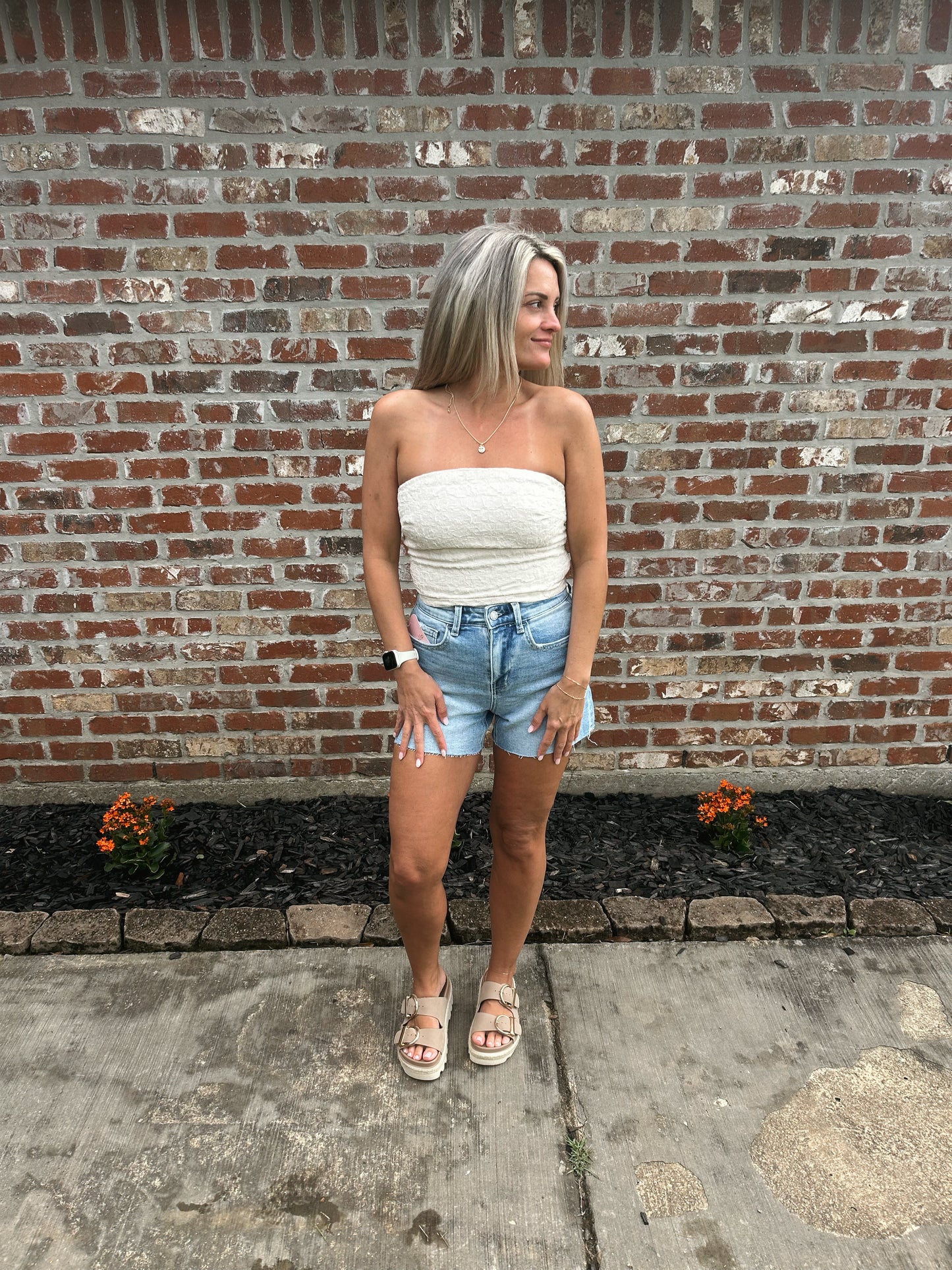 Delia Textured Tube Top