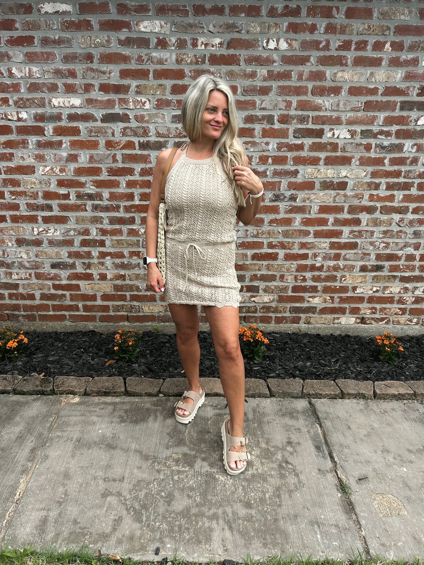 Making Waves Halter Dress