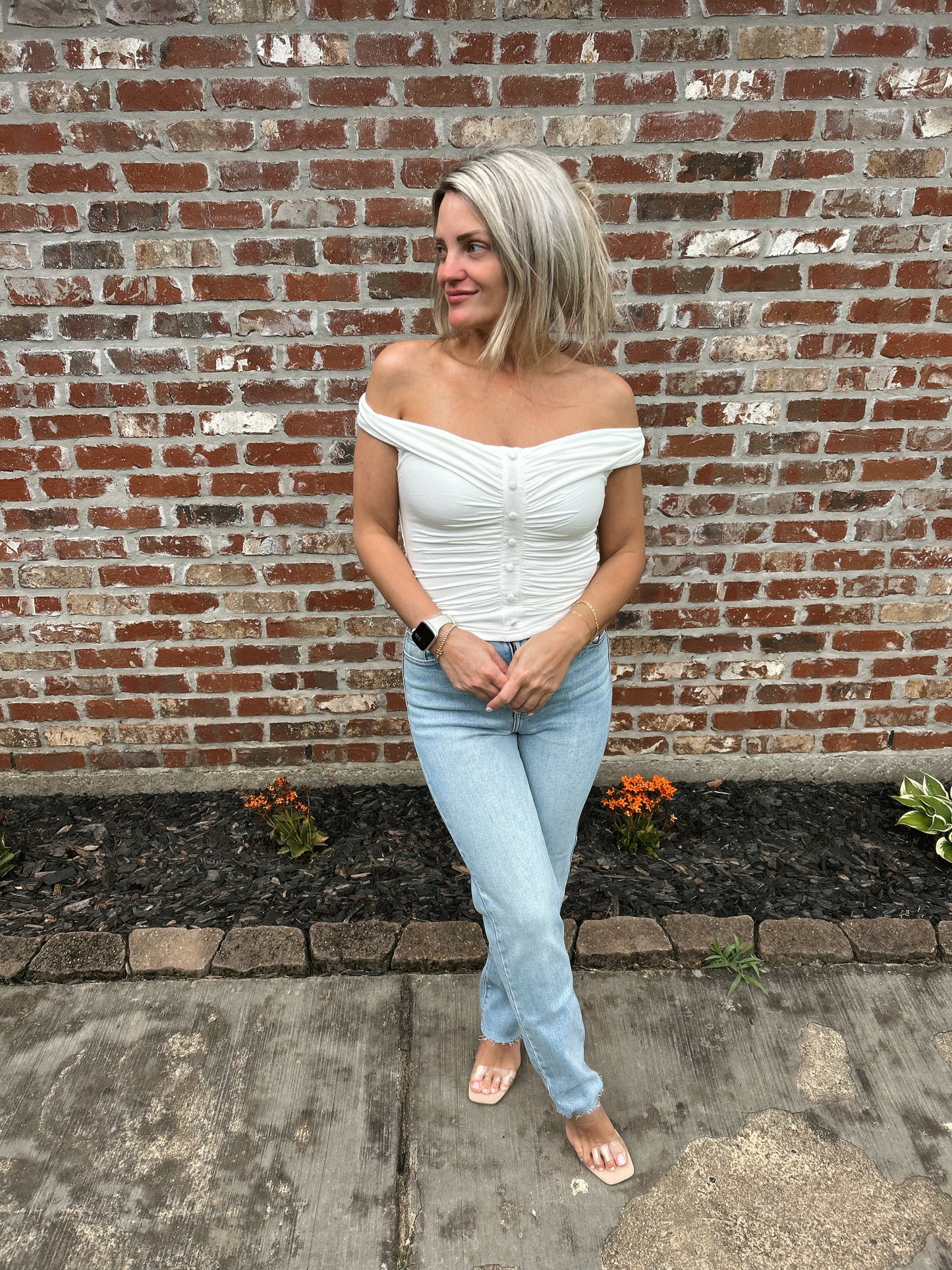 Silhouette Button Top