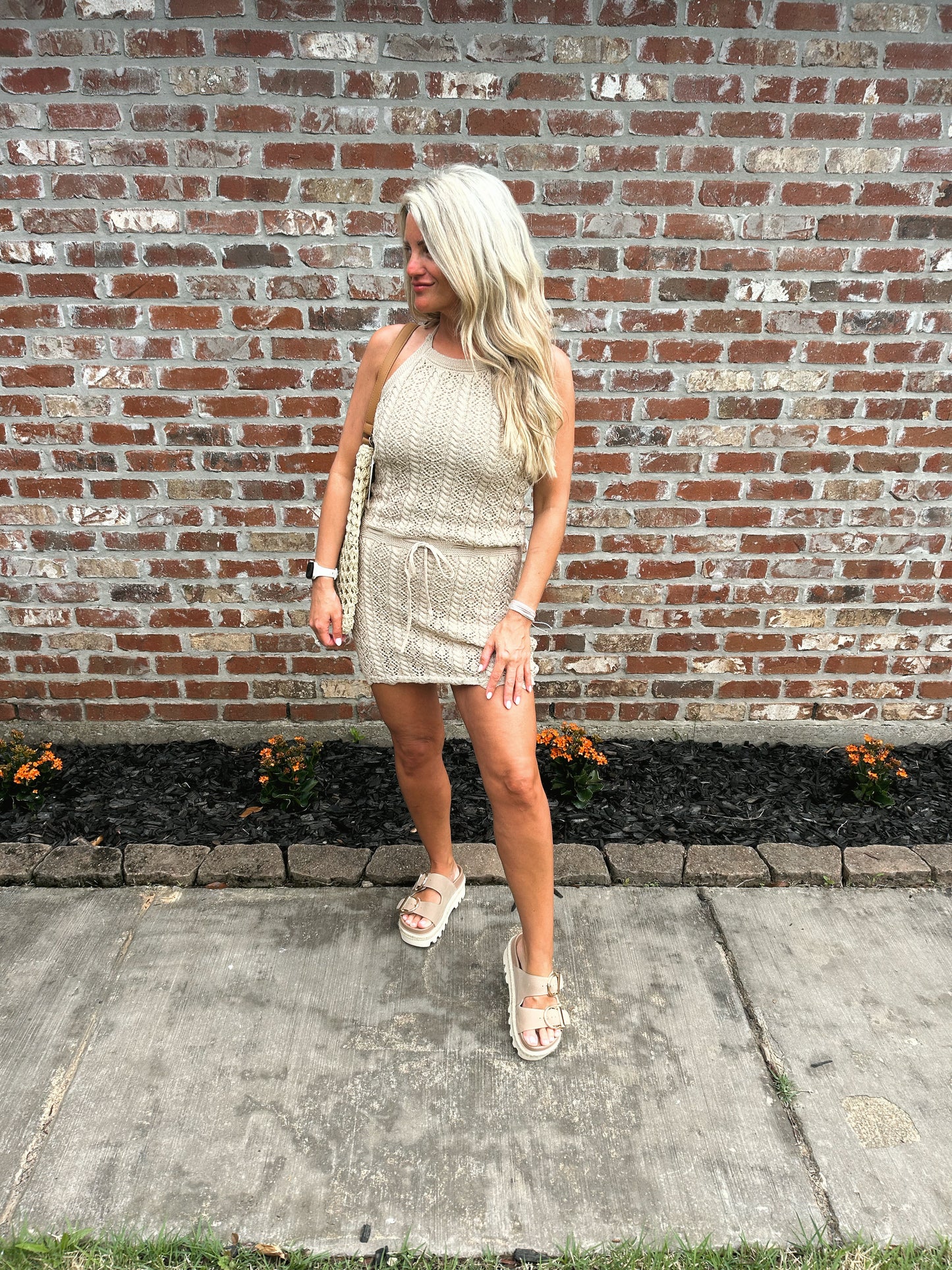 Making Waves Halter Dress