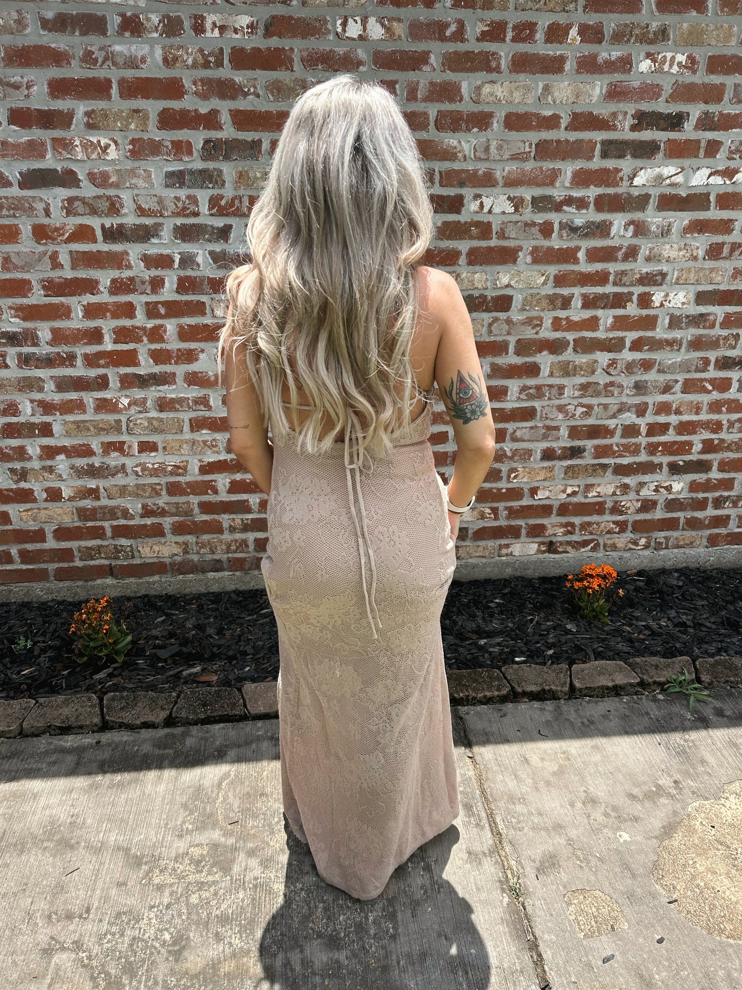 Palms Maxi Dress- Taupe