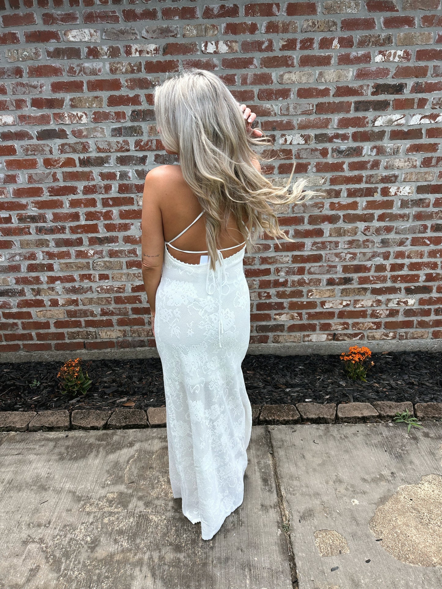Palms Maxi Dress -White