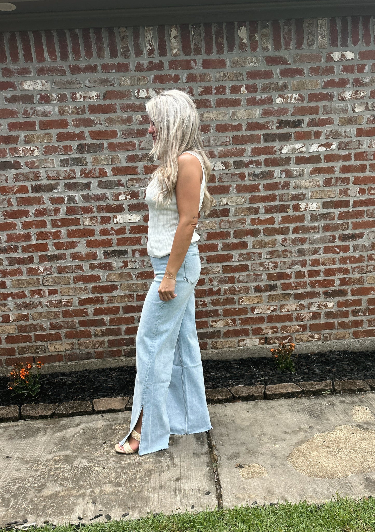 June Side Slit Jeans