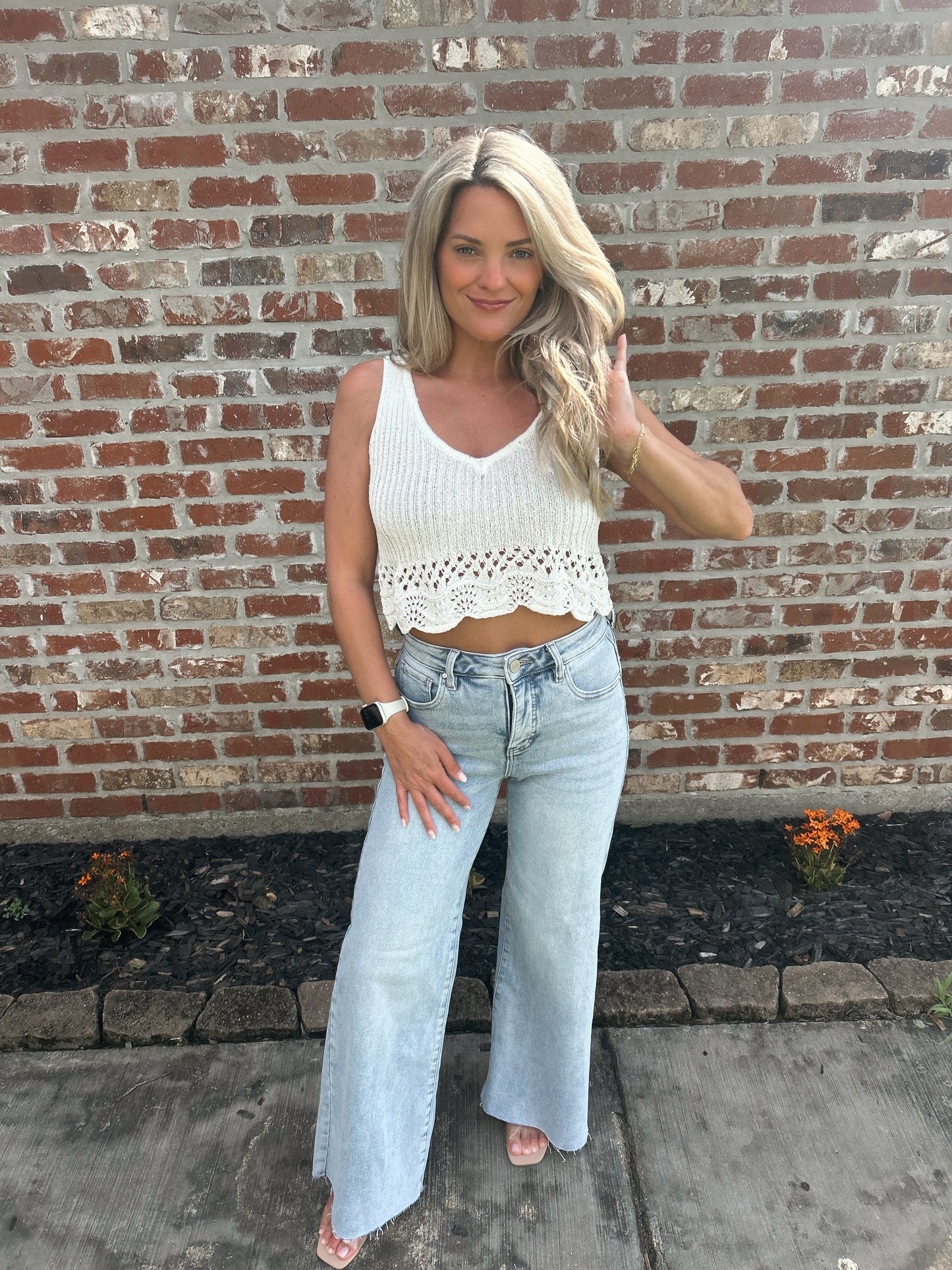 Embellished Sweater Tank