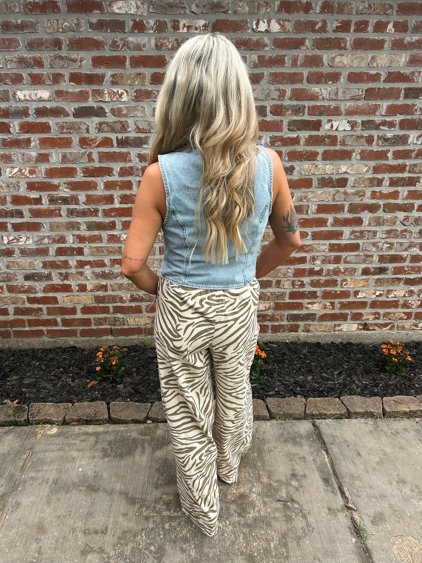 Giddy Up Denim Tie Vest