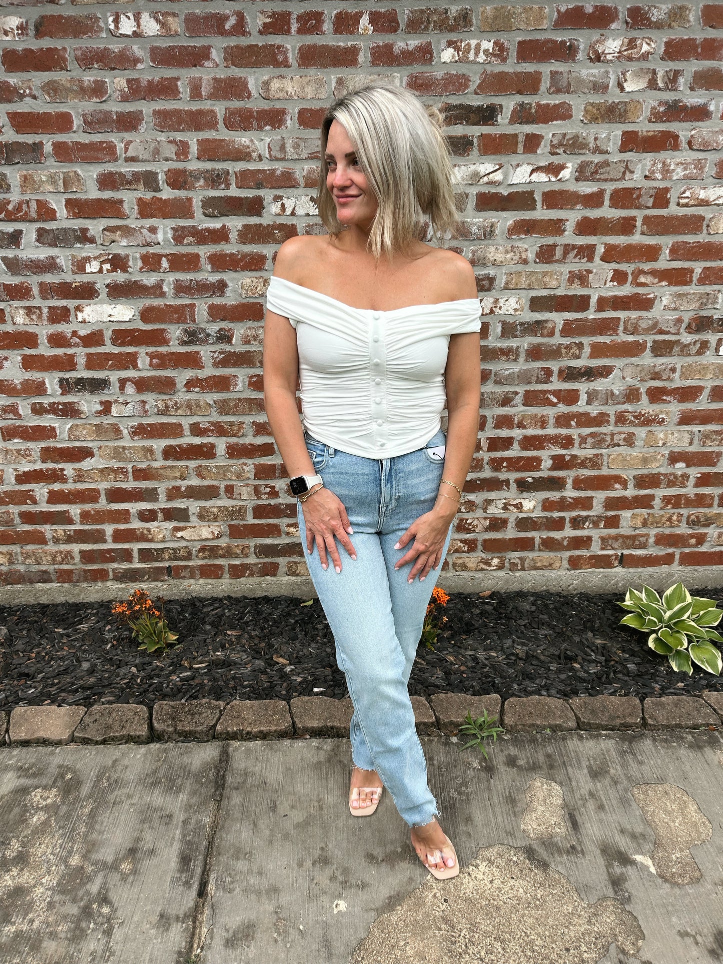 Silhouette Button Top