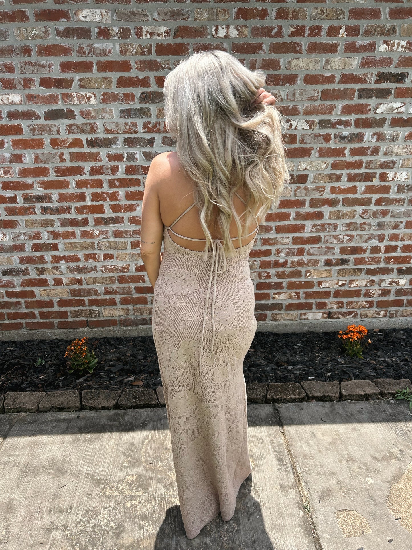 Palms Maxi Dress- Taupe