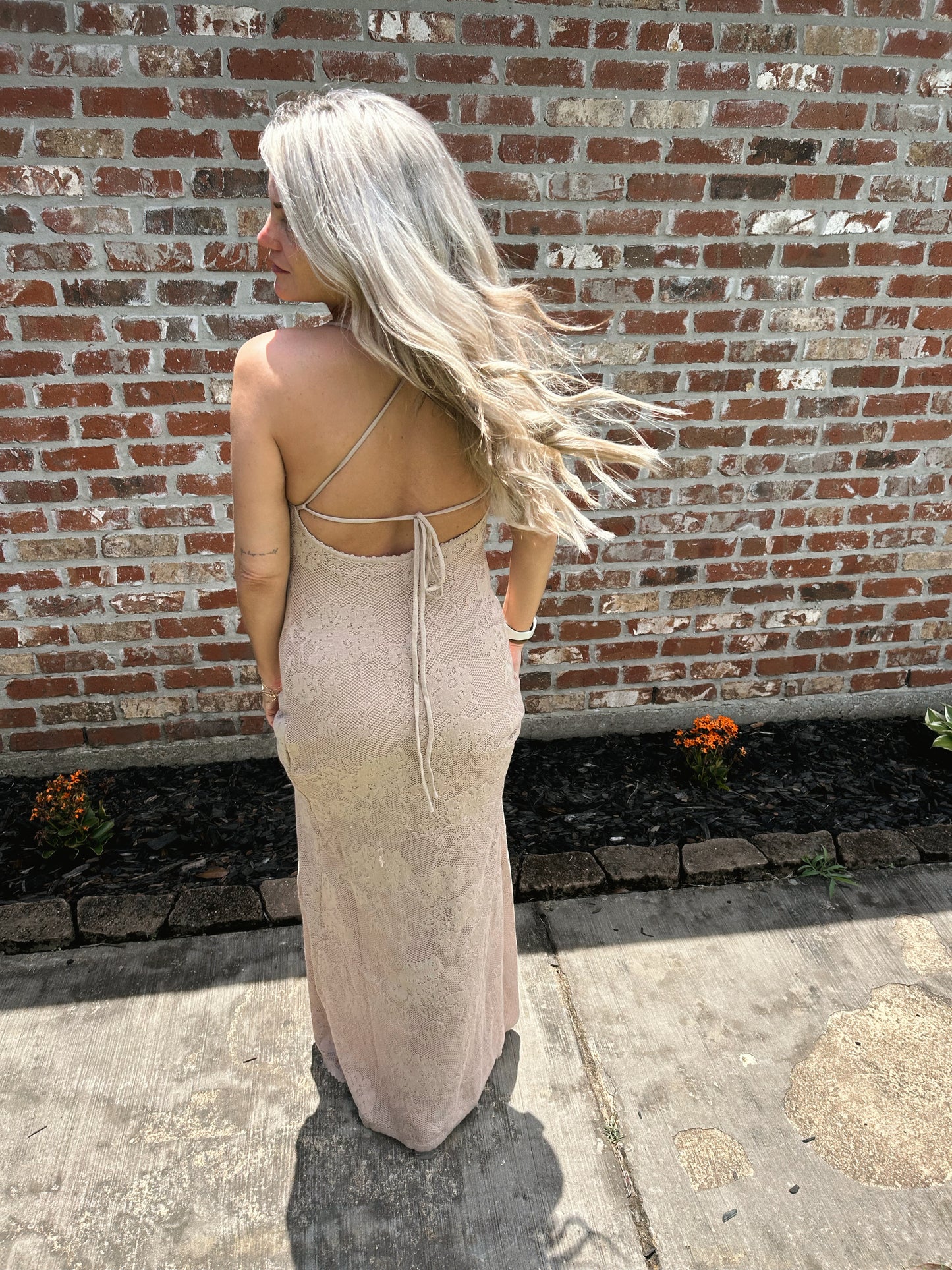 Palms Maxi Dress- Taupe