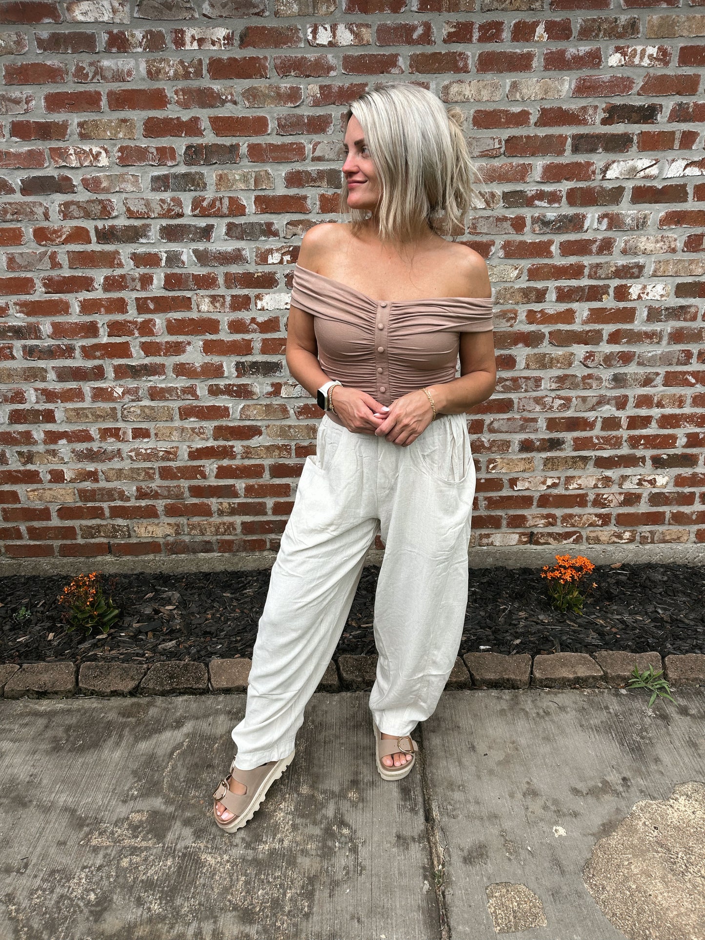 Silhouette Button Top