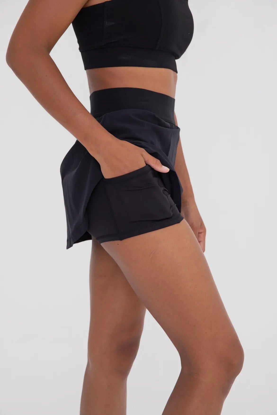 Essential Active Tennis Skort- Black