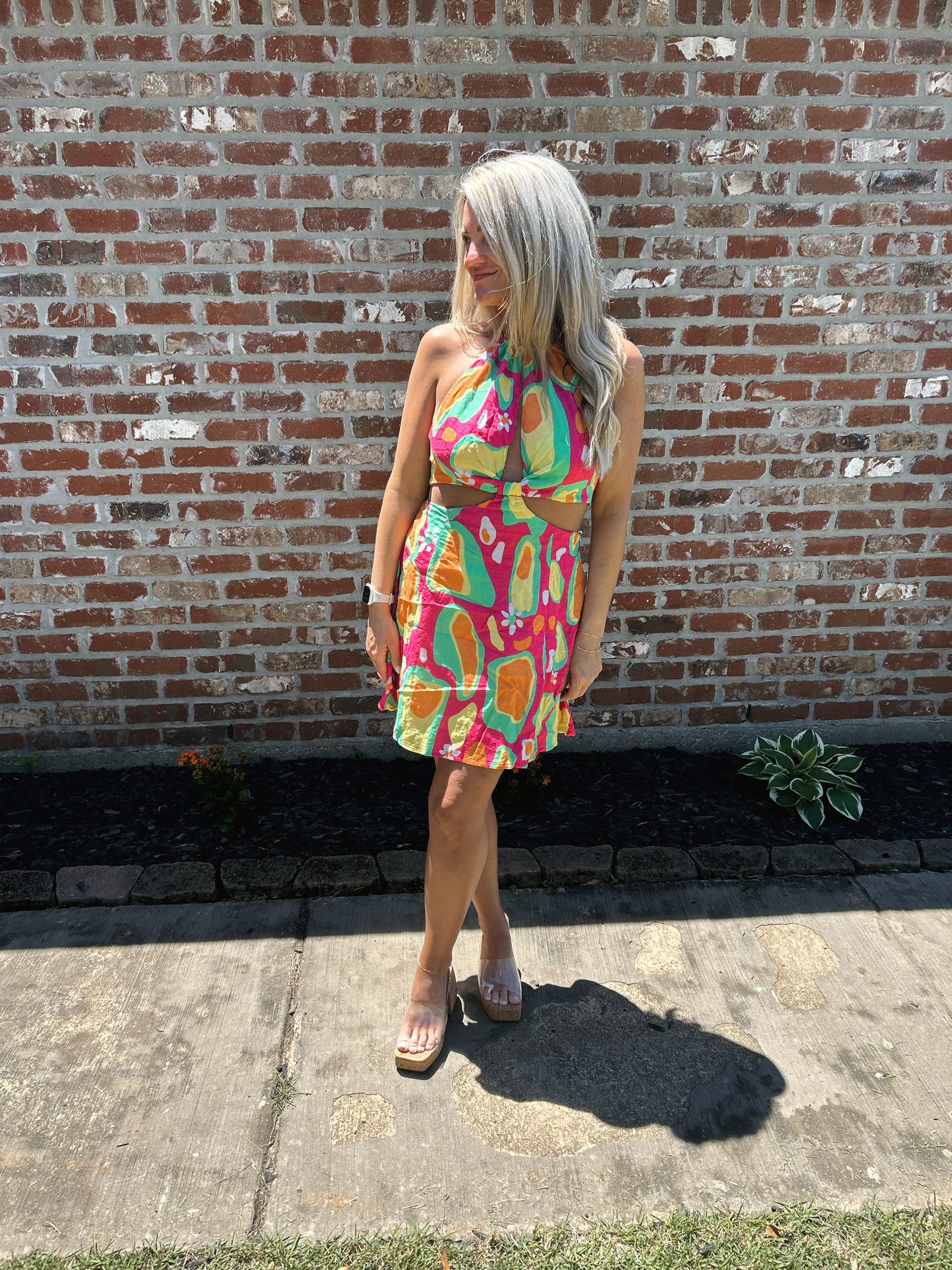 Cut Out Halter Dress