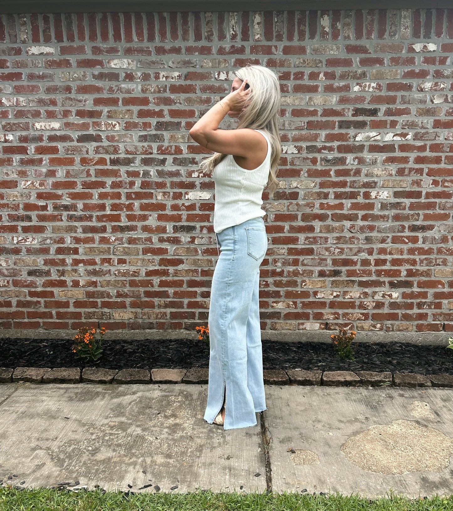 June Side Slit Jeans