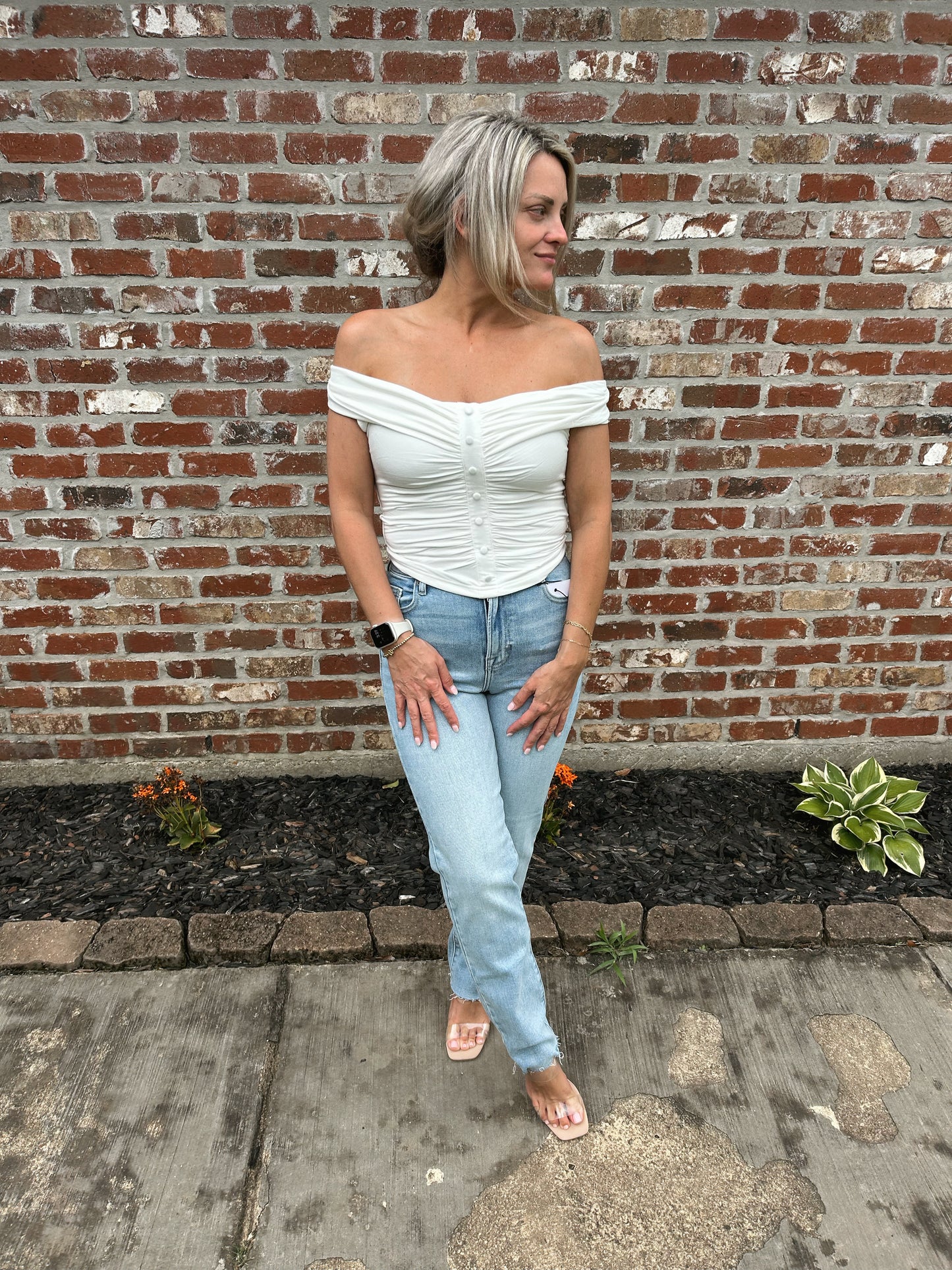 Silhouette Button Top