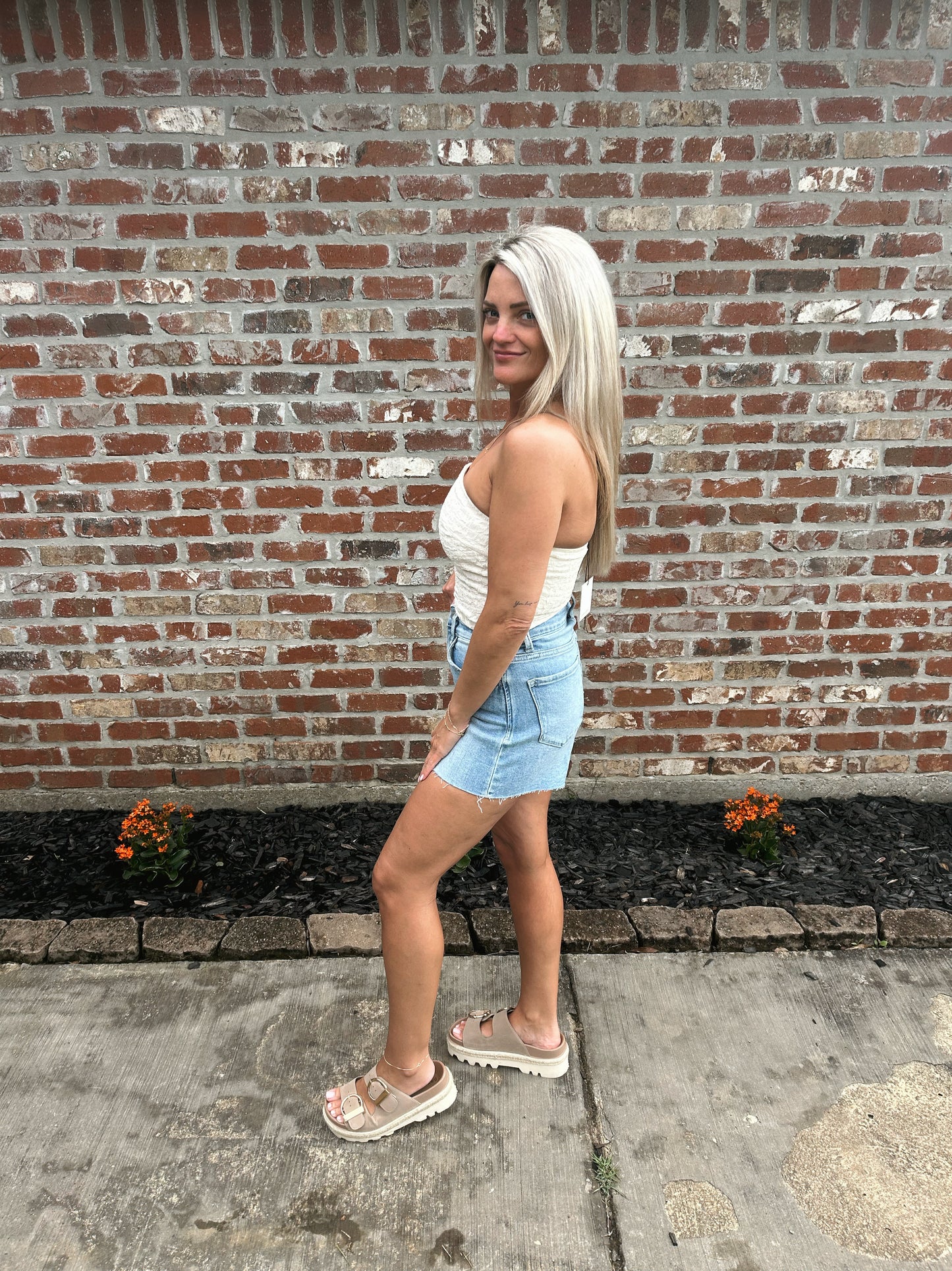 Delia Textured Tube Top