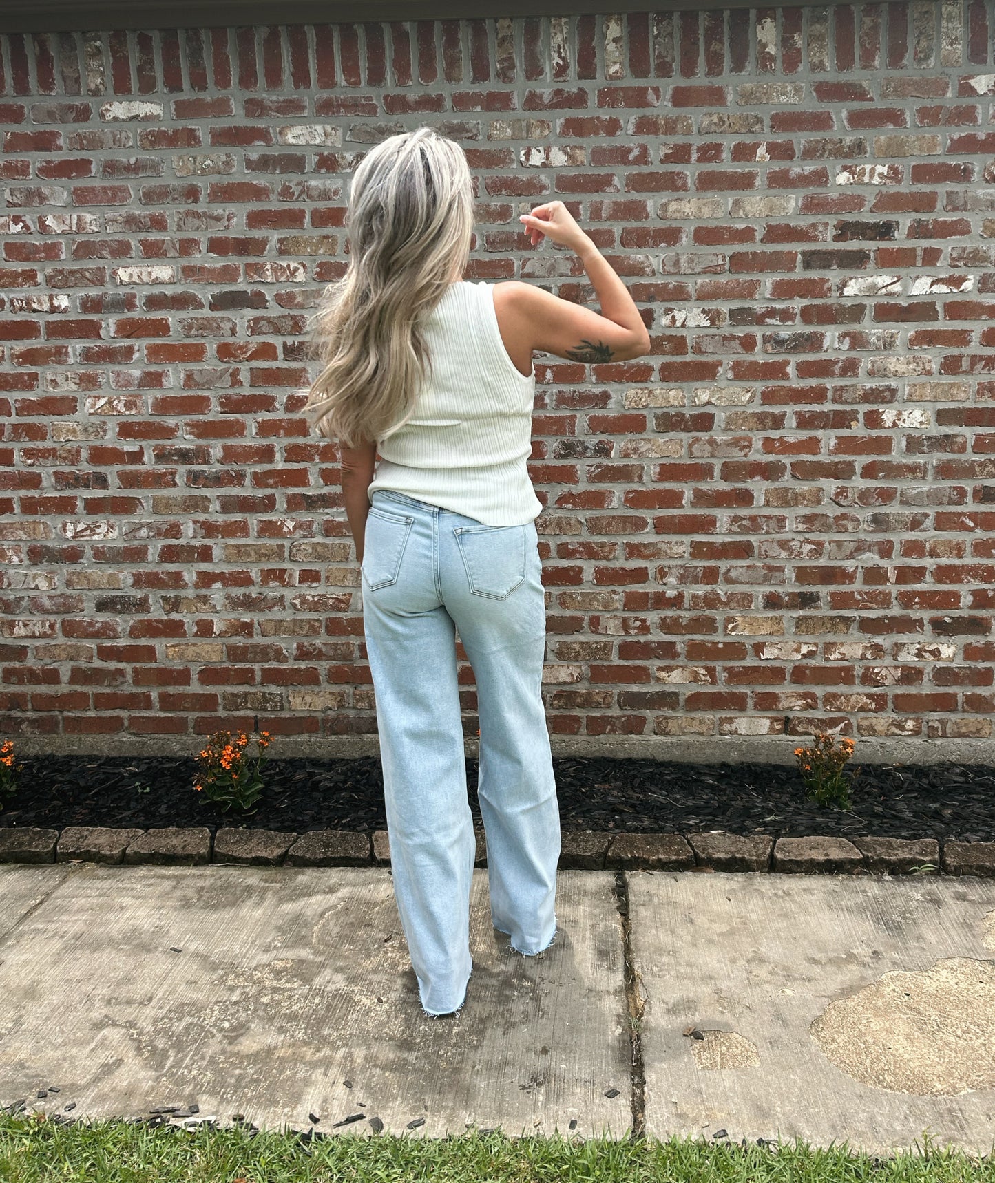 June Side Slit Jeans