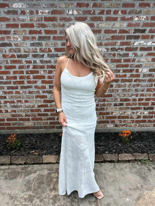 Palms Maxi Dress -White