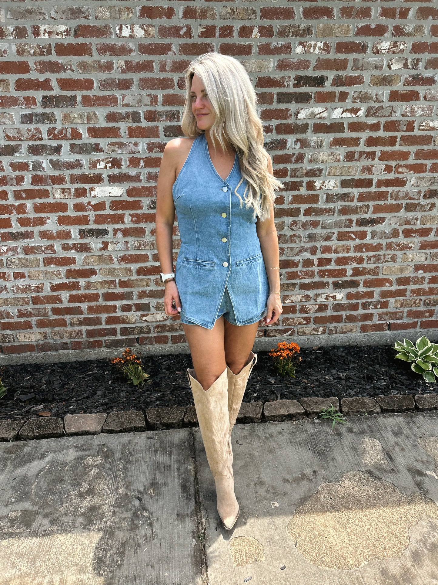 Rodeo Drive Denim Romper