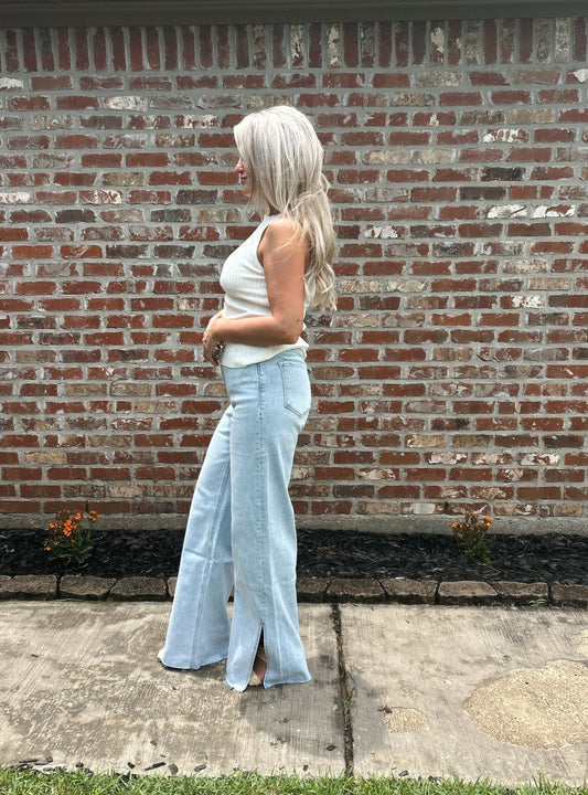 June Side Slit Jeans