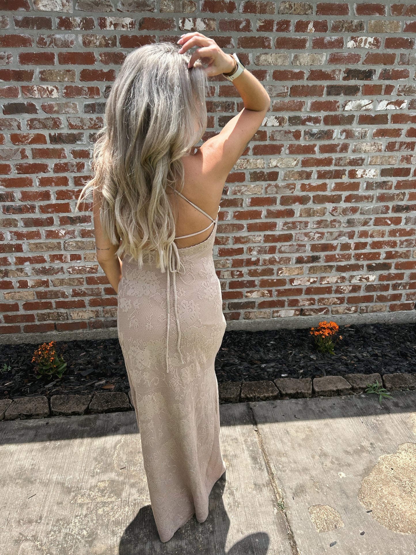 Palms Maxi Dress- Taupe