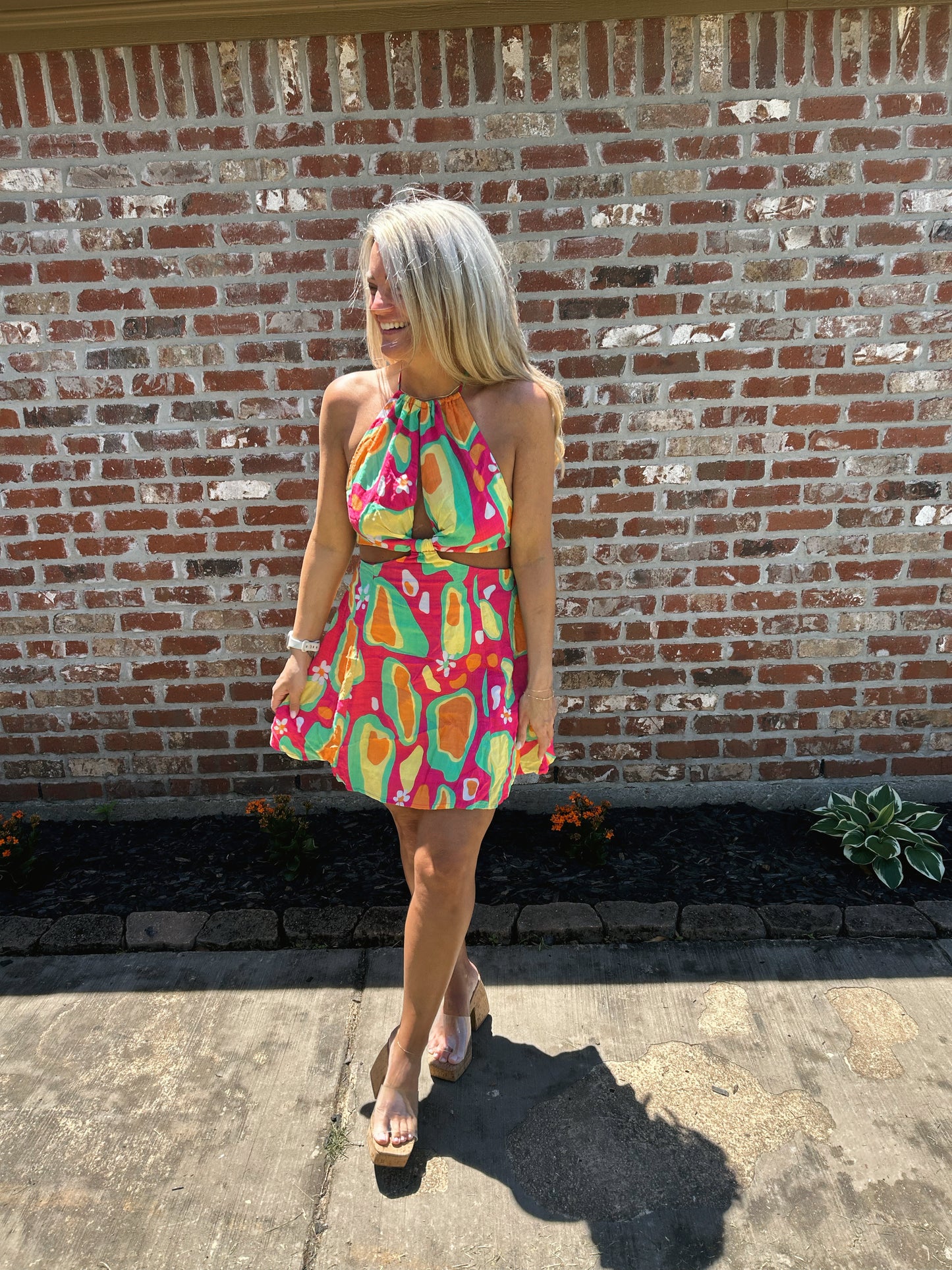 Cut Out Halter Dress