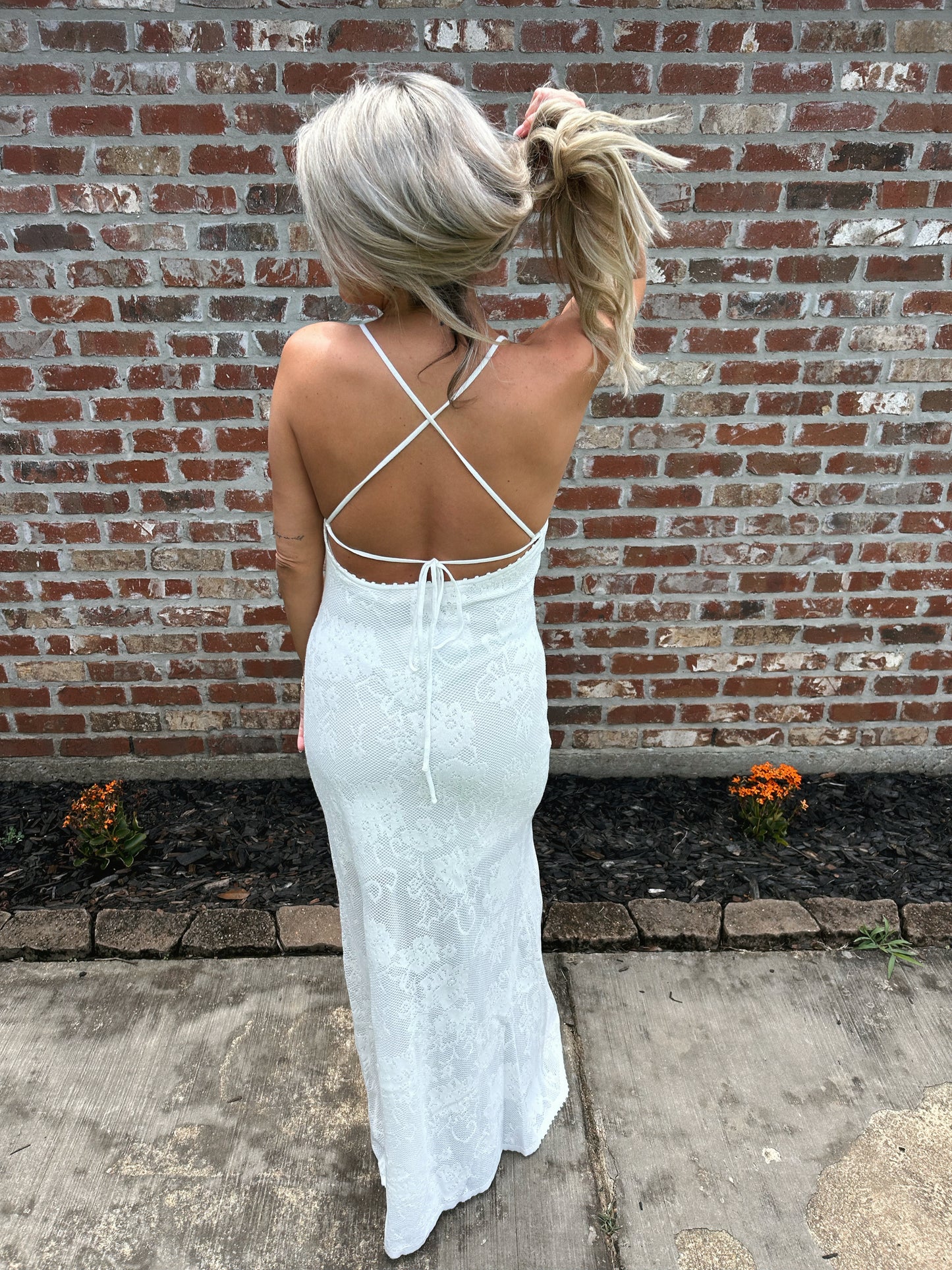 Palms Maxi Dress -White