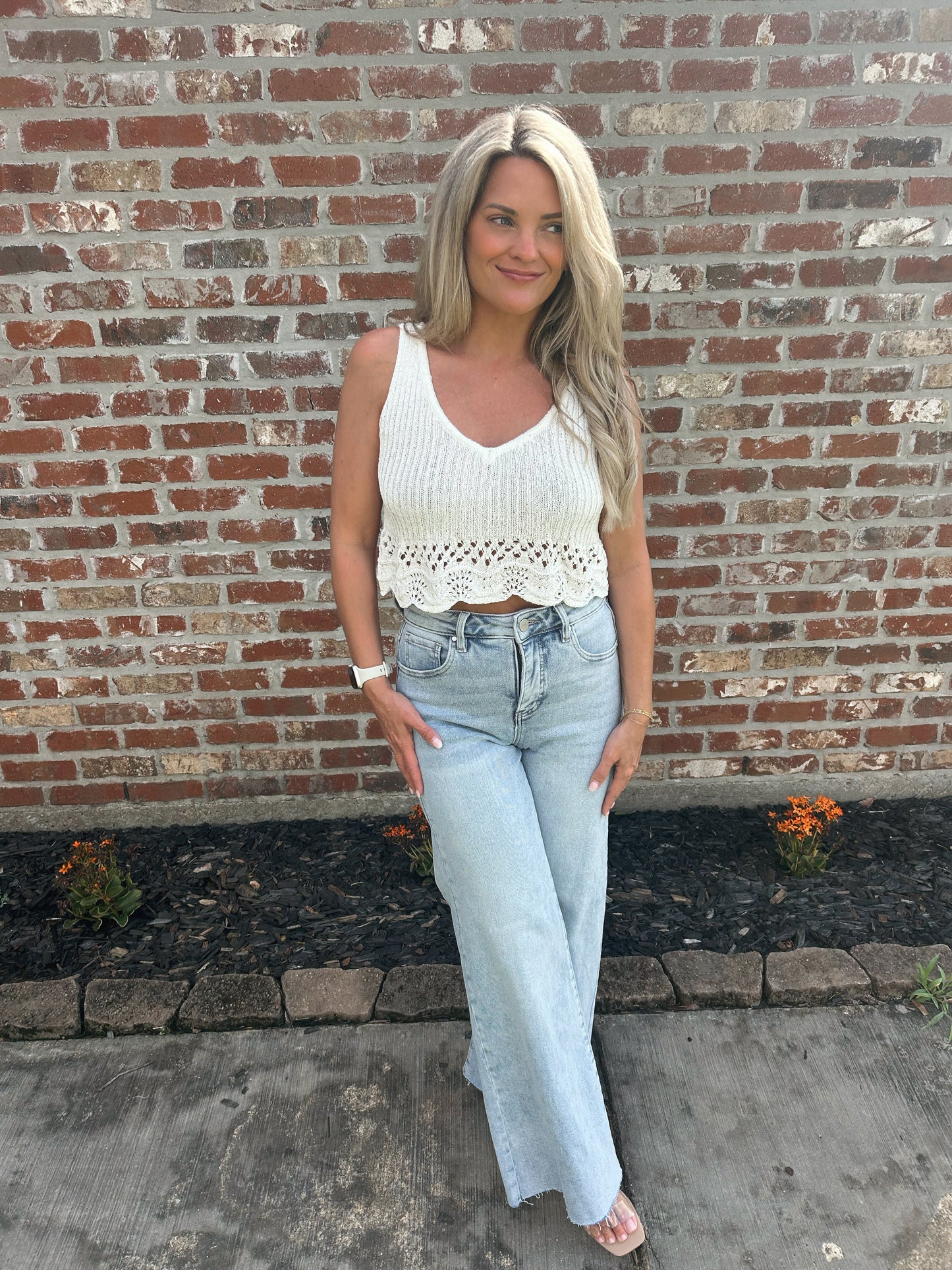 Embellished Sweater Tank