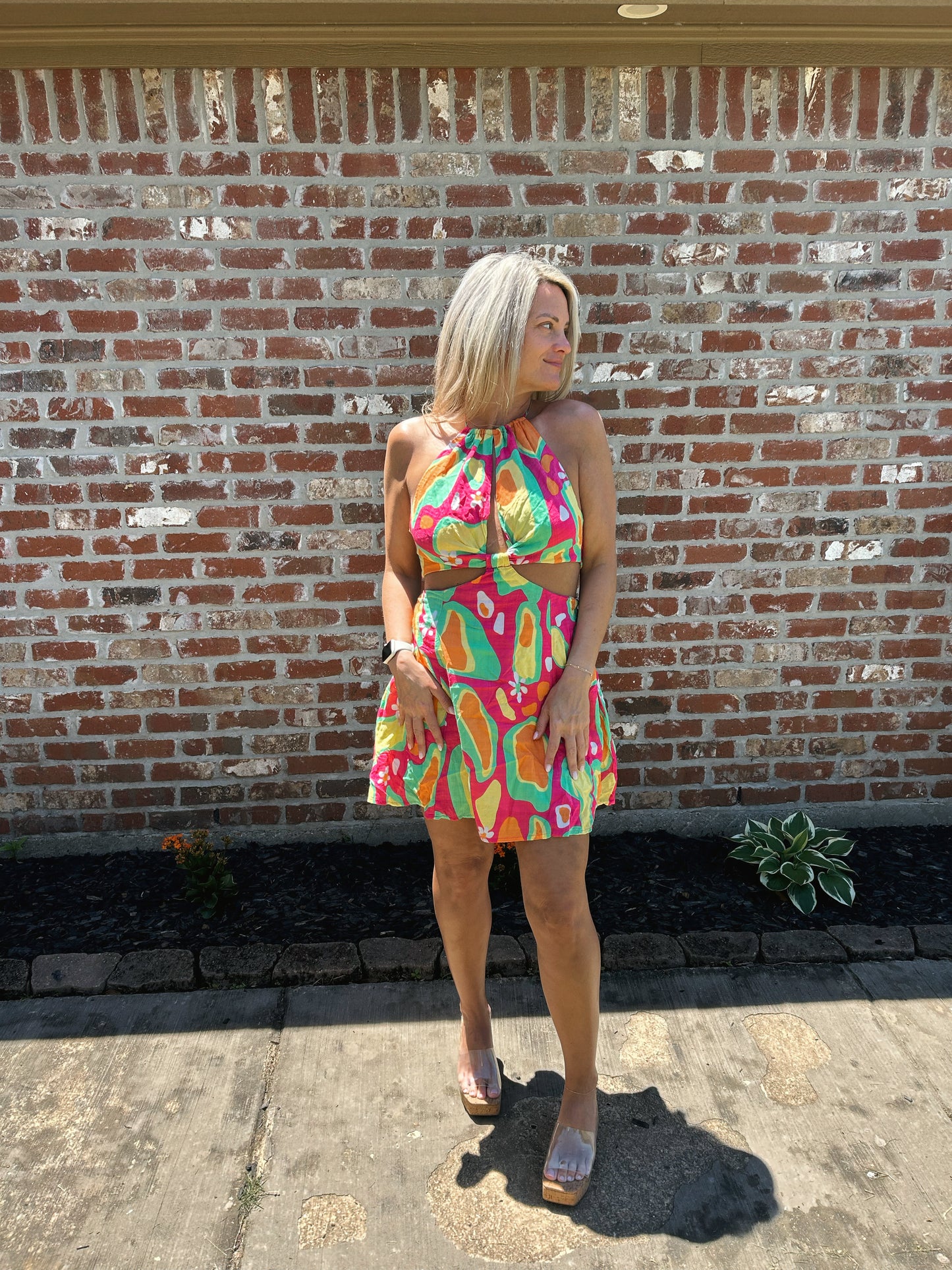 Cut Out Halter Dress