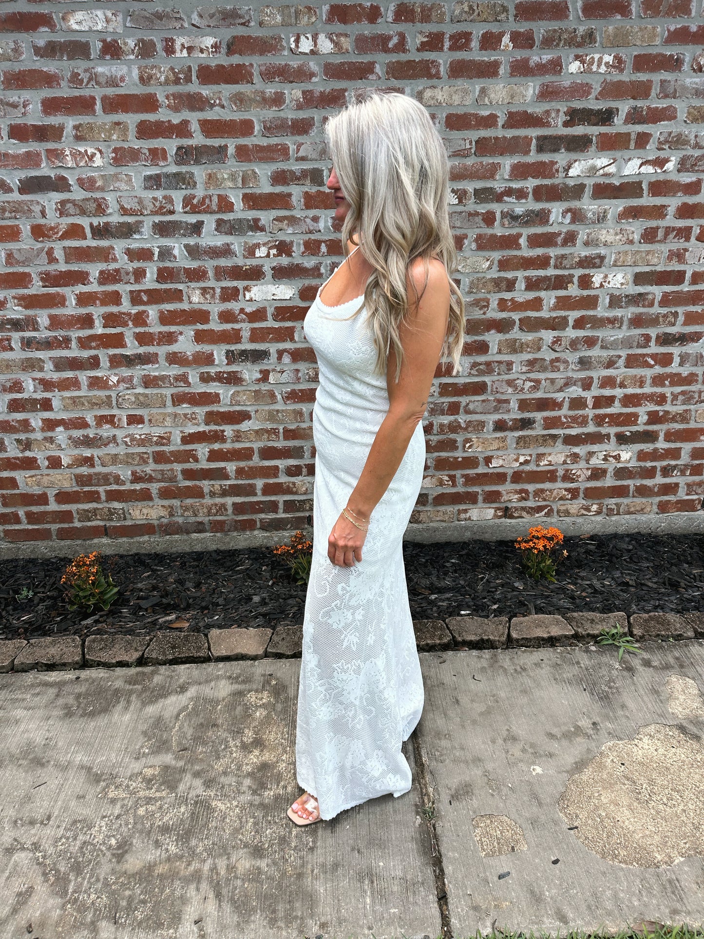Palms Maxi Dress -White