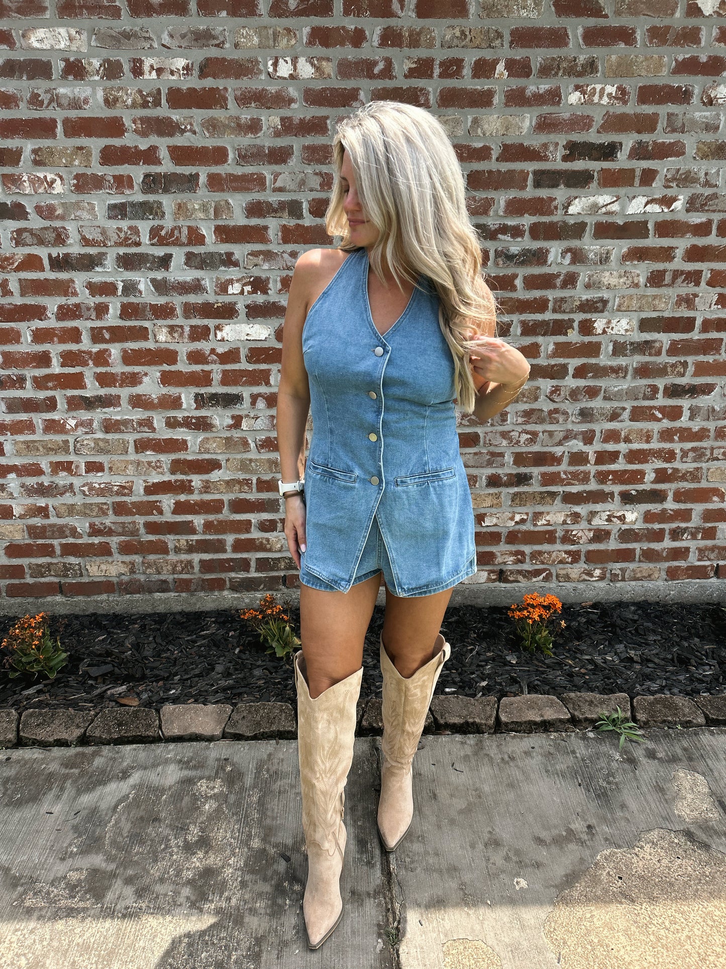 Rodeo Drive Denim Romper