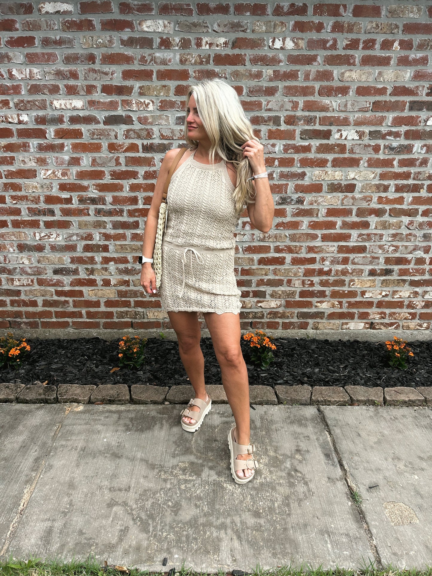 Making Waves Halter Dress