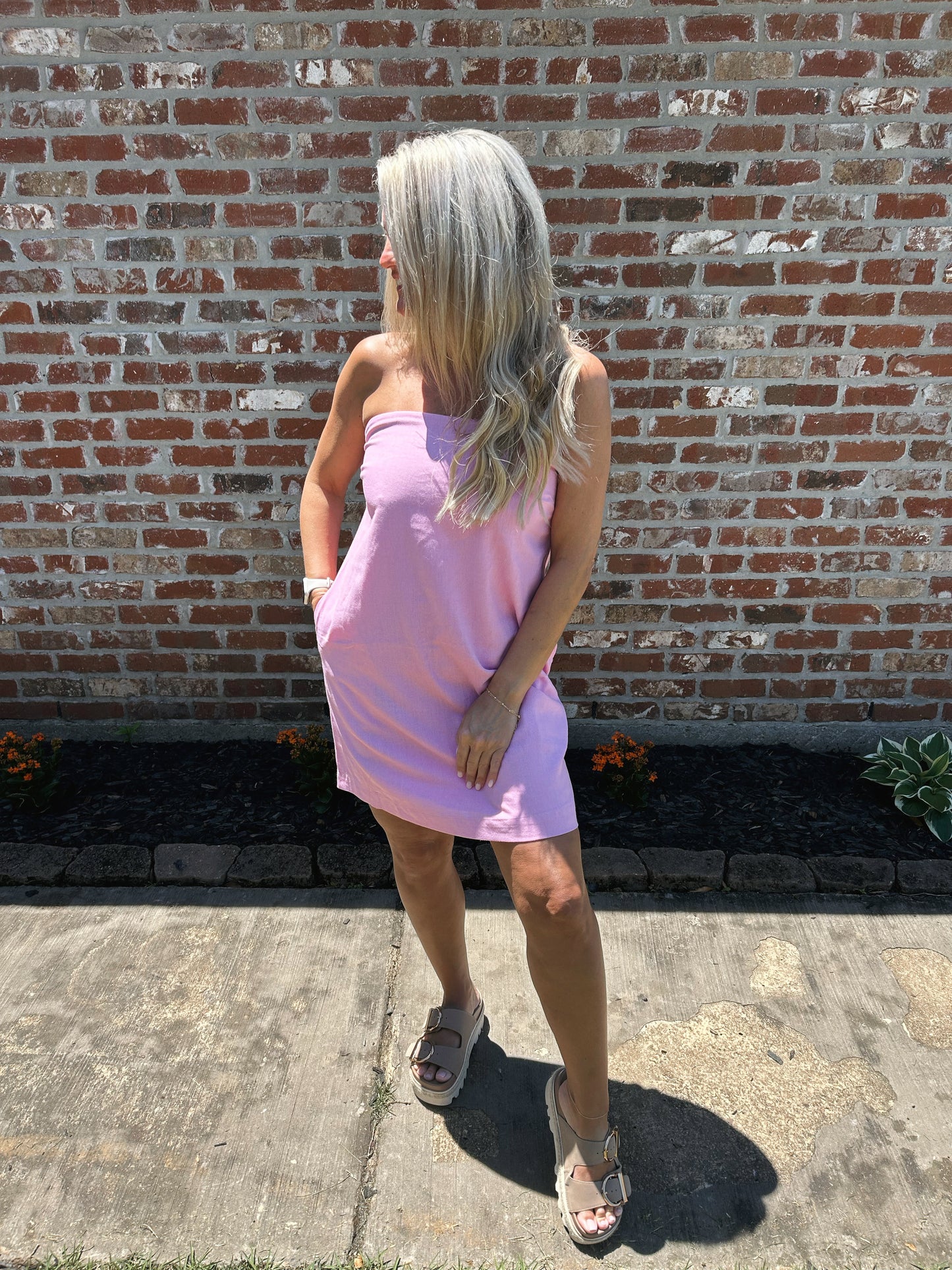 Sunwashed Linen Dress