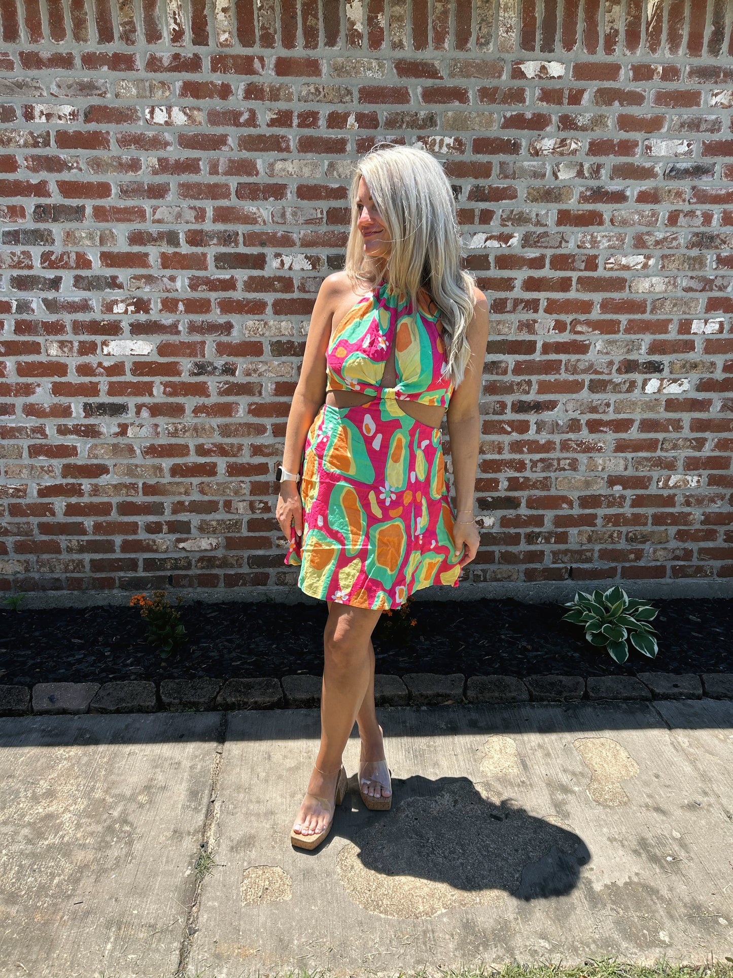 Cut Out Halter Dress