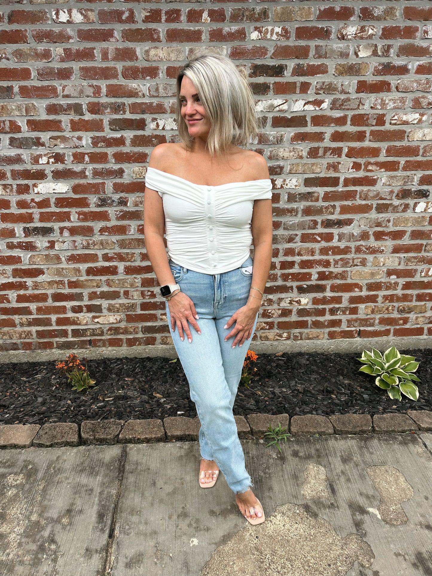 Silhouette Button Top