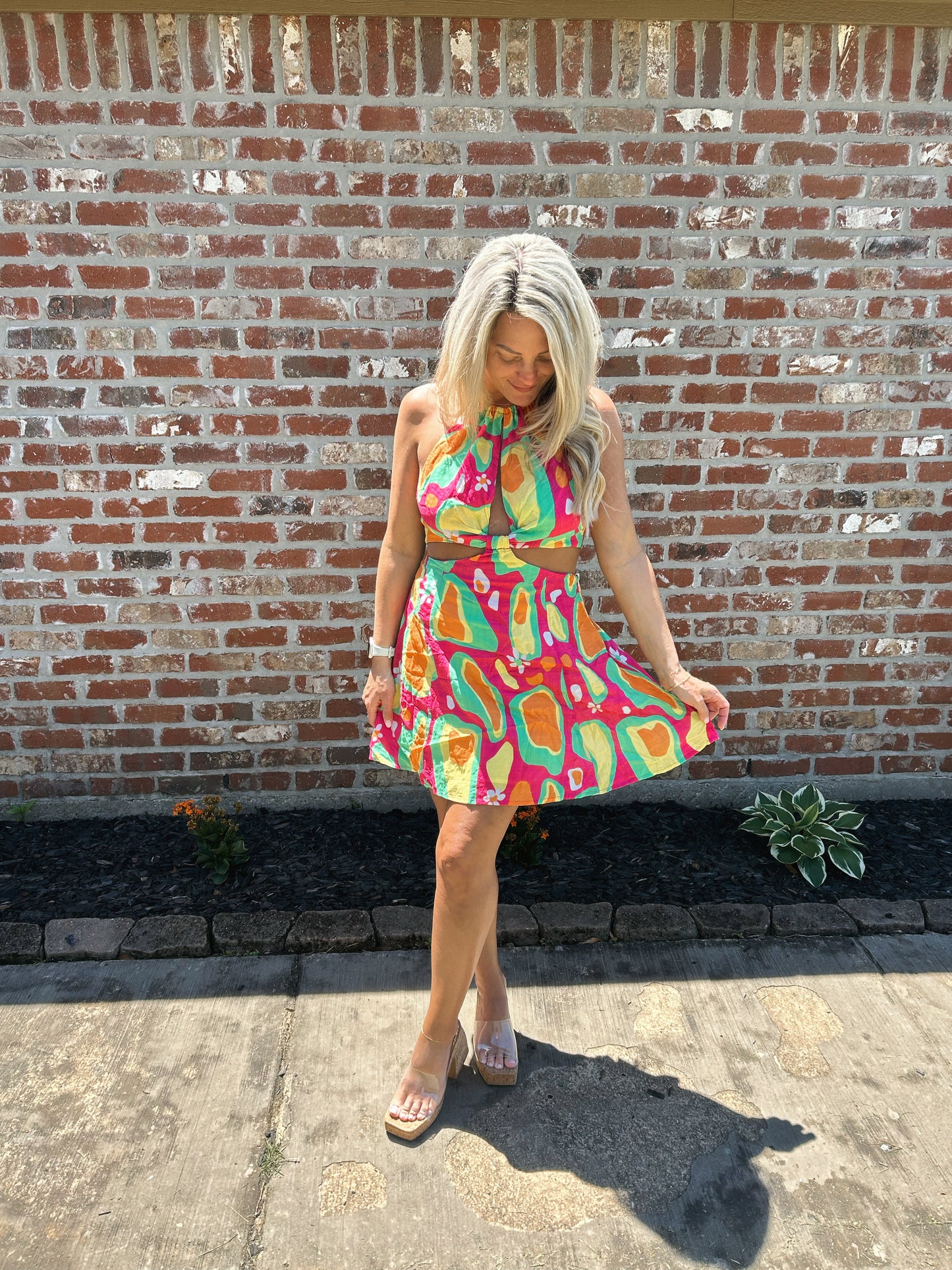 Cut Out Halter Dress