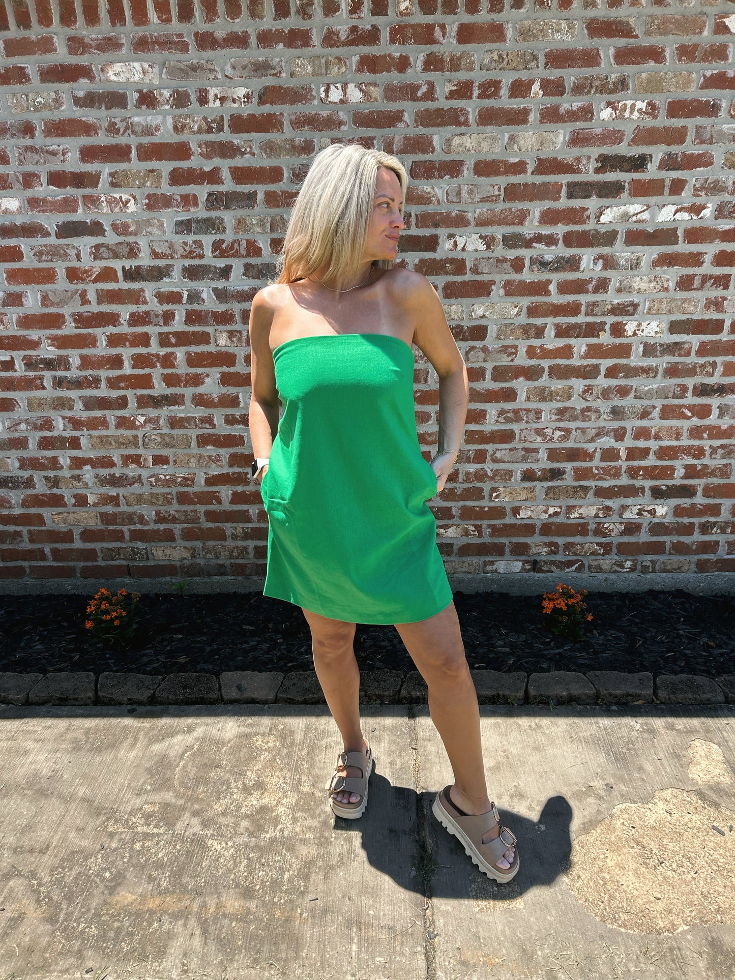 Sunwashed Linen Dress