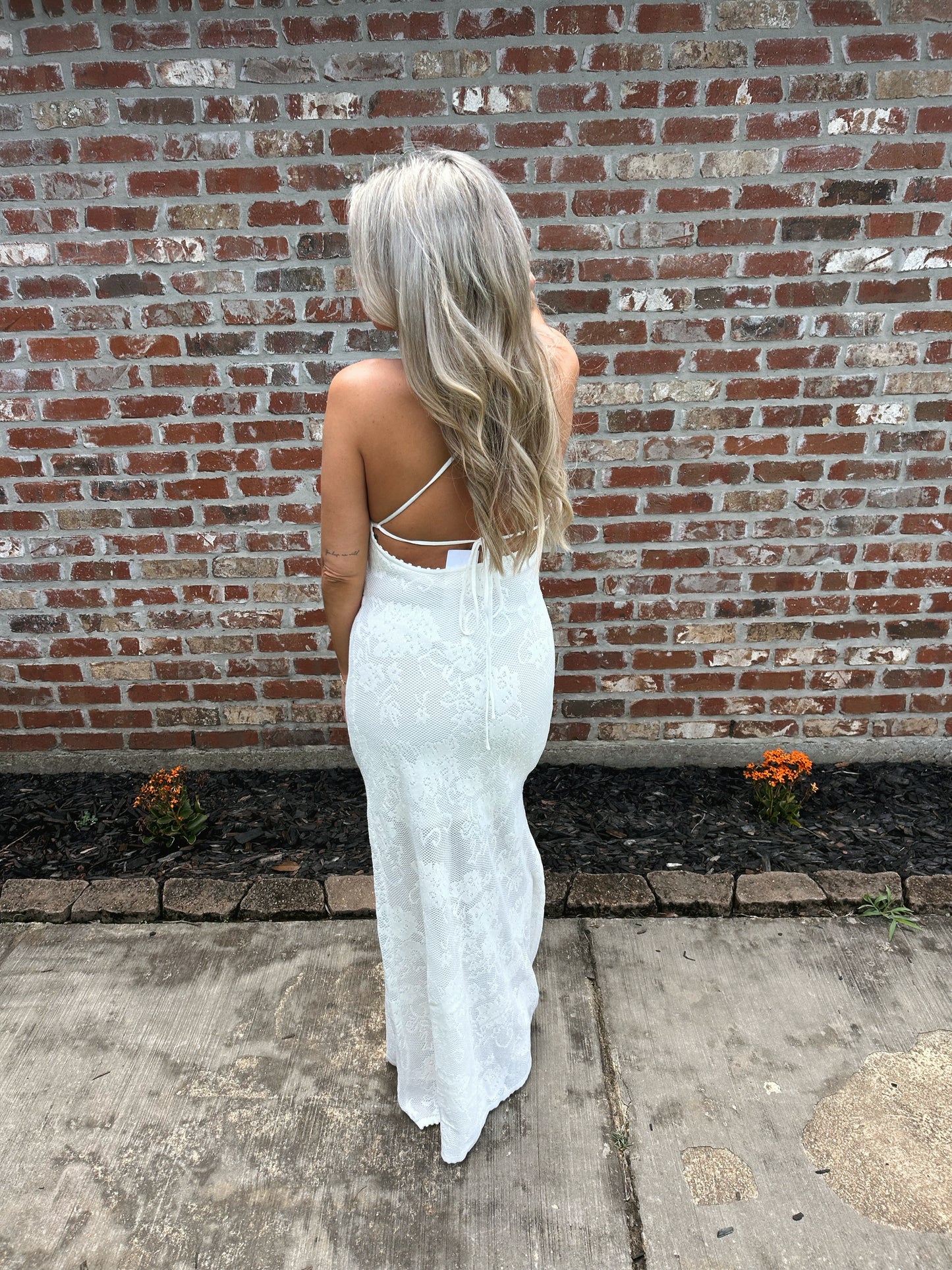Palms Maxi Dress -White