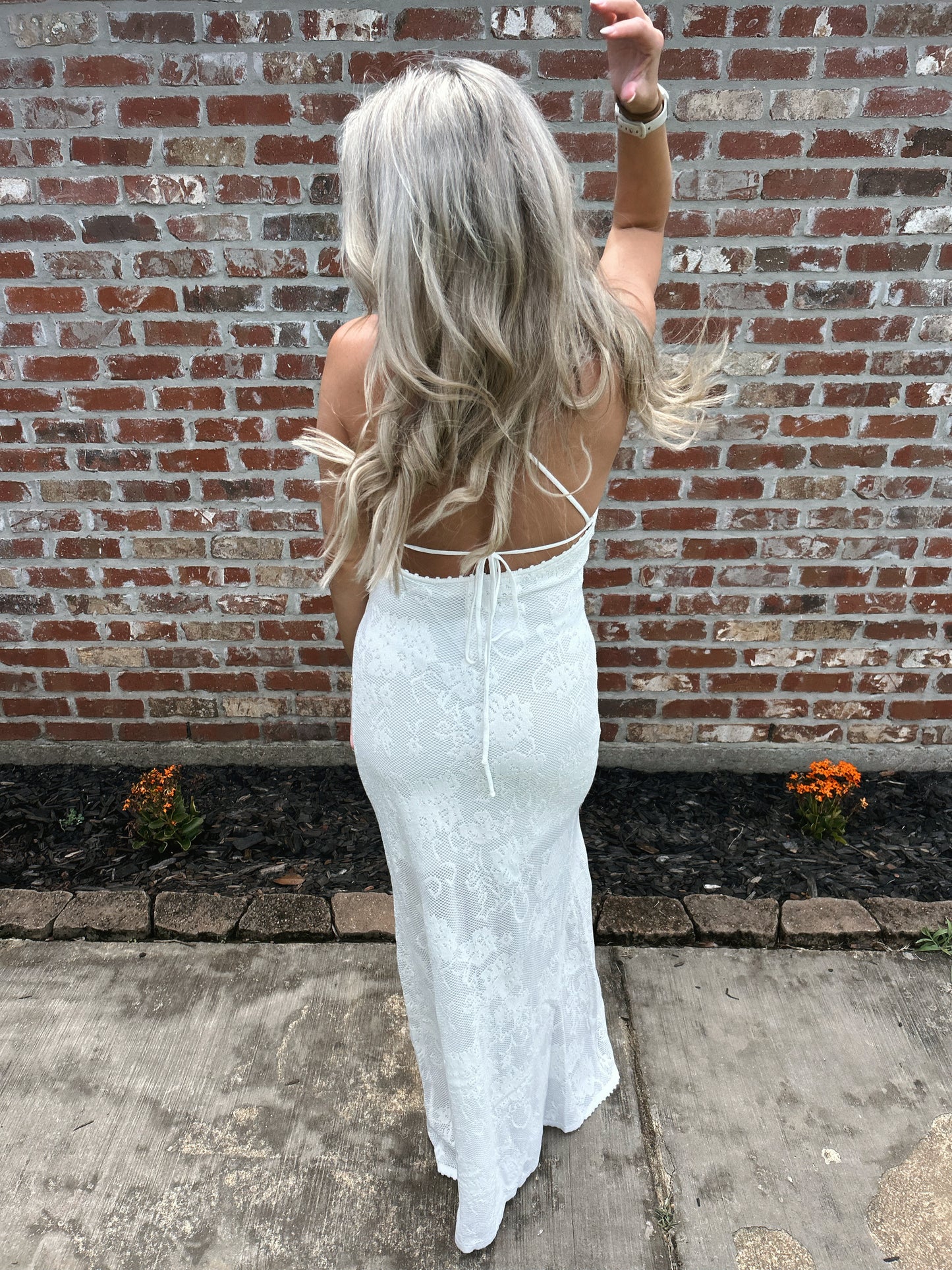 Palms Maxi Dress -White