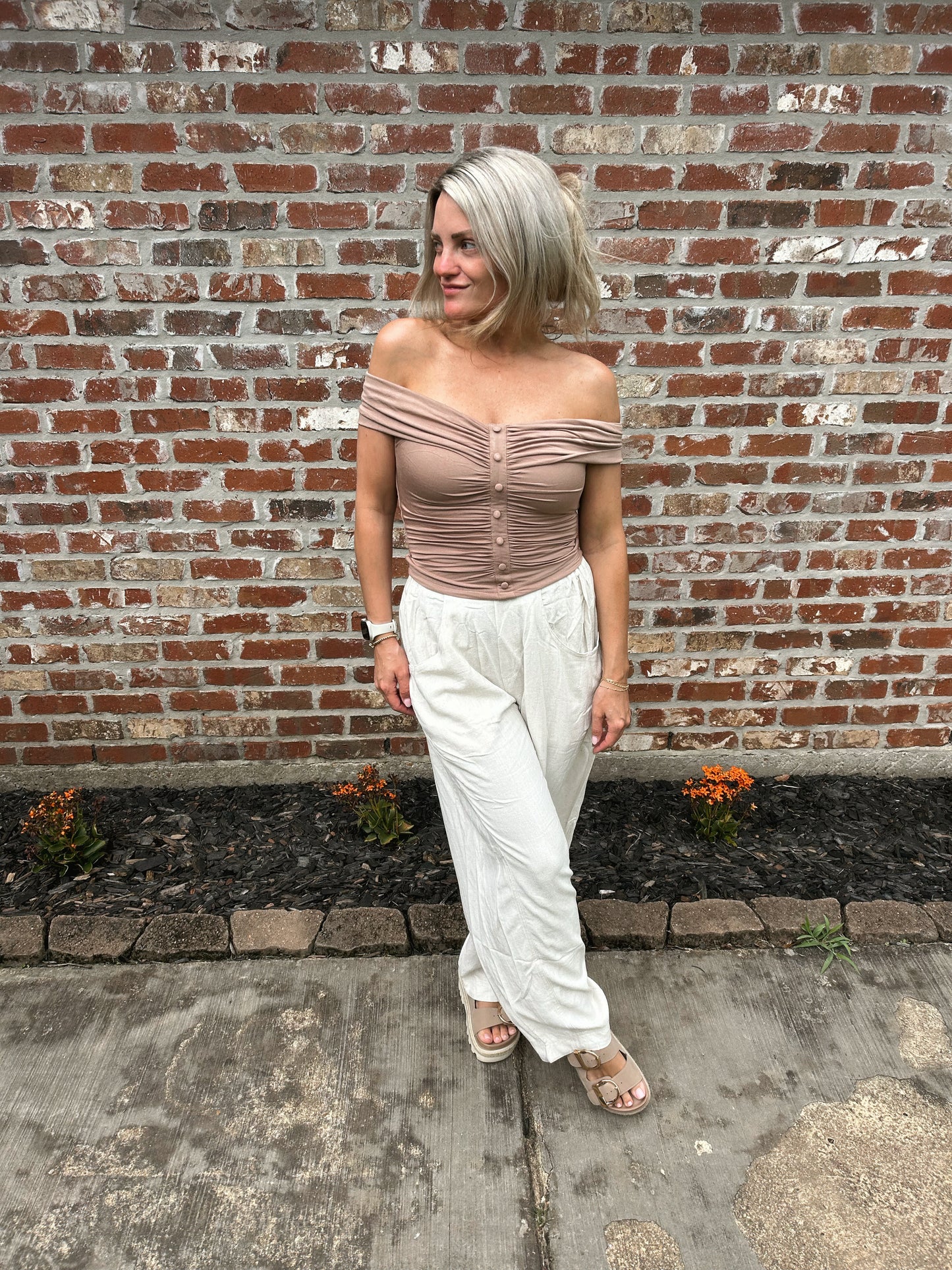 Silhouette Button Top