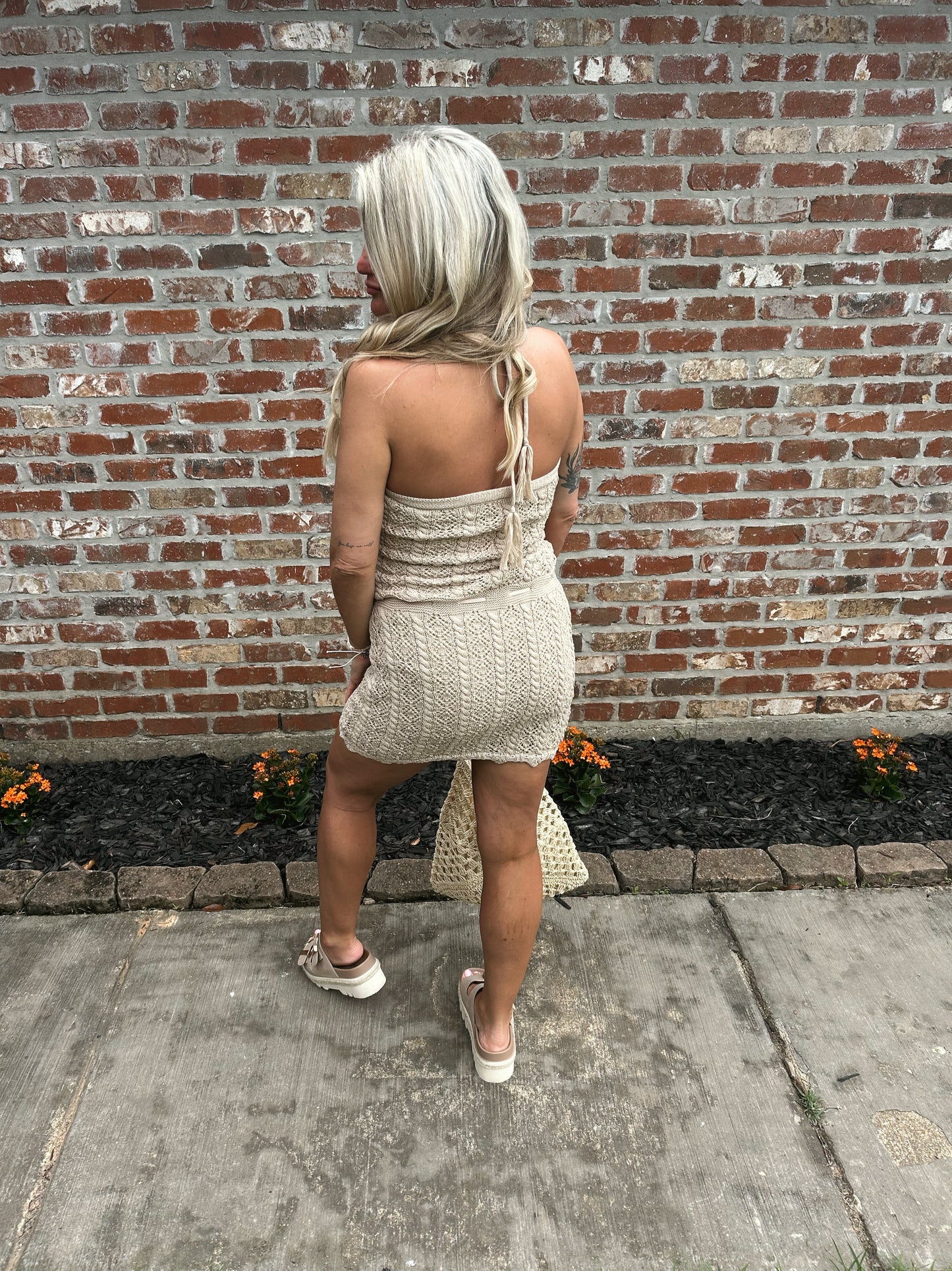 Making Waves Halter Dress